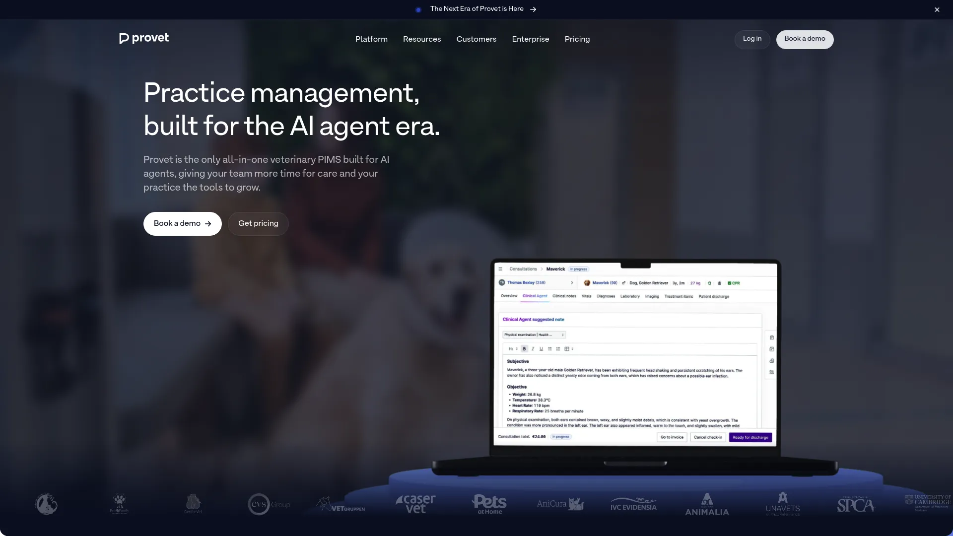 Provet Cloud veterinary practice management multi-location view