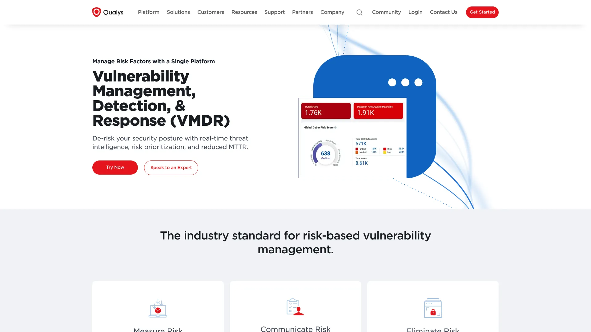 Qualys VMDR dashboard