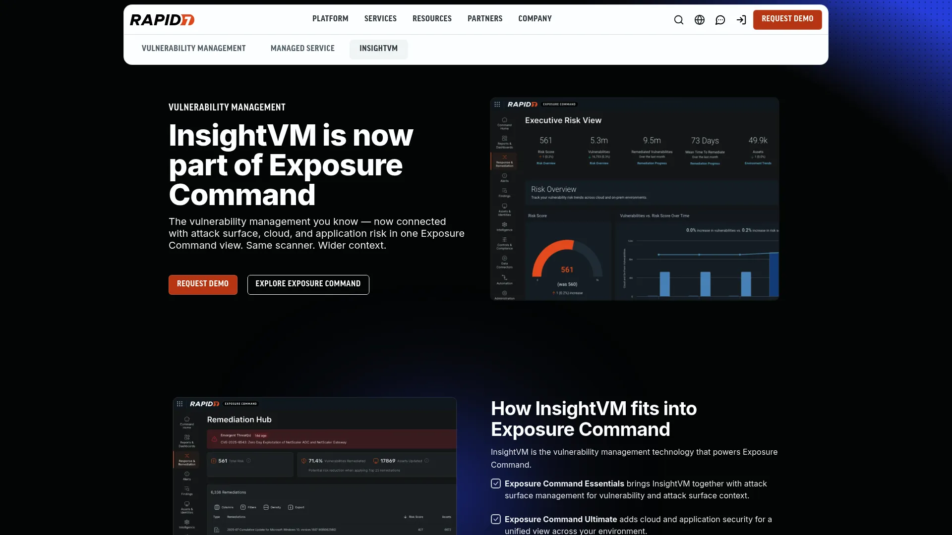 InsightVM vulnerability management platform