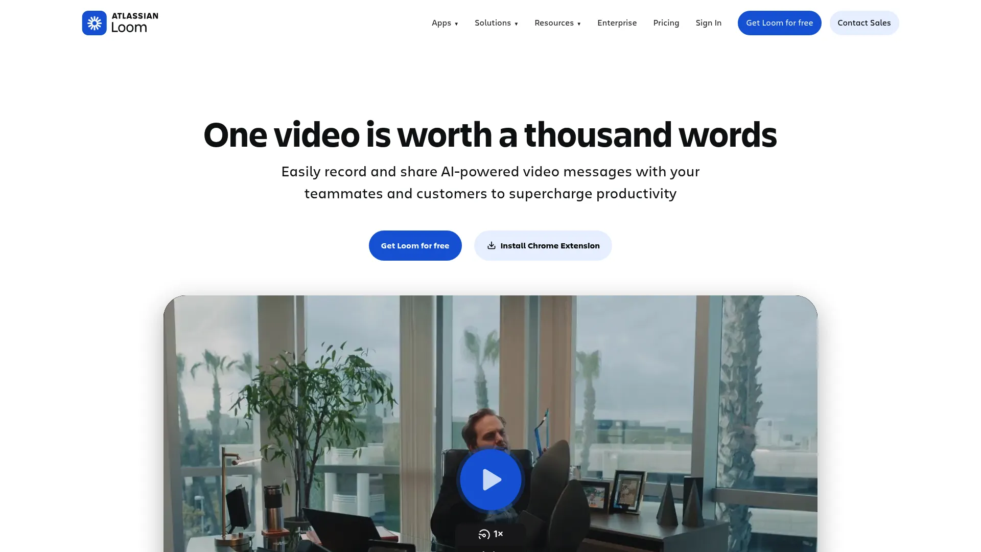 Loom async video messaging homepage