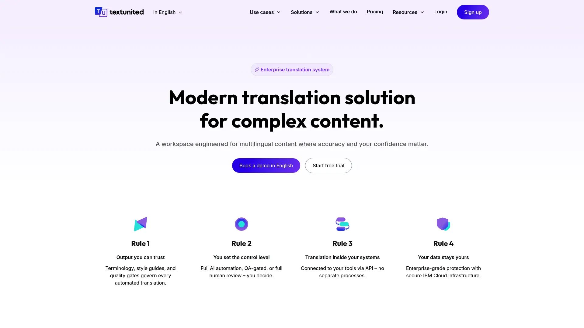 TextUnited cloud translation management platform homepage