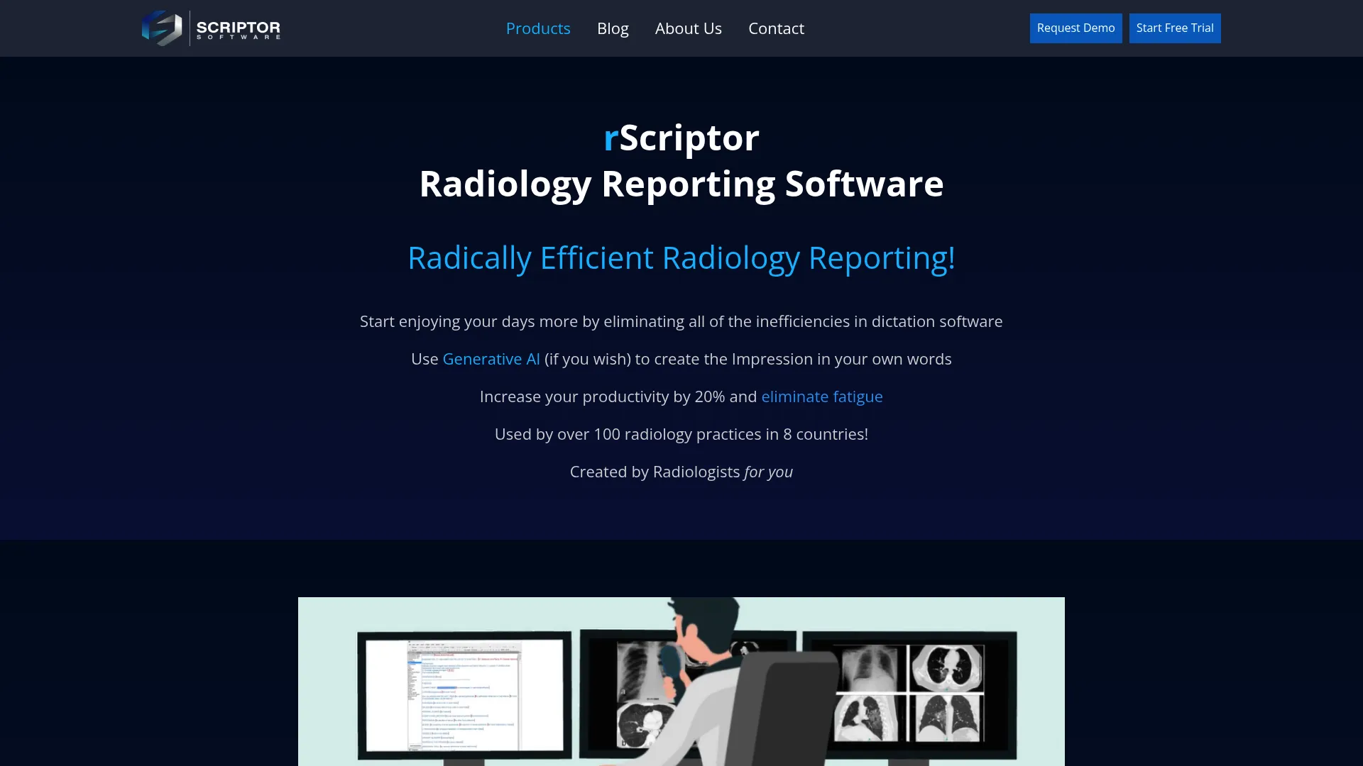 rScriptor structured radiology reporting software homepage