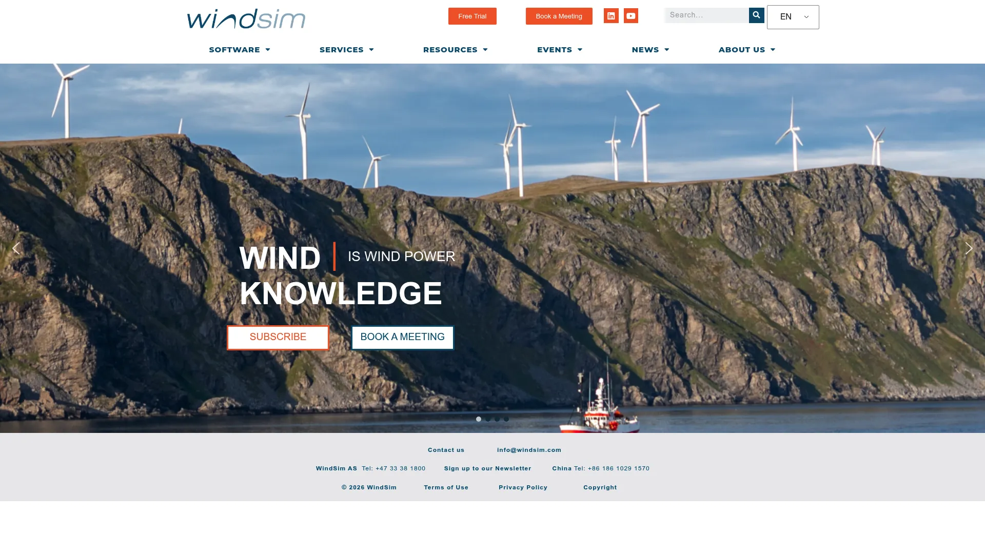 WindSim CFD-based wind modeling software interface