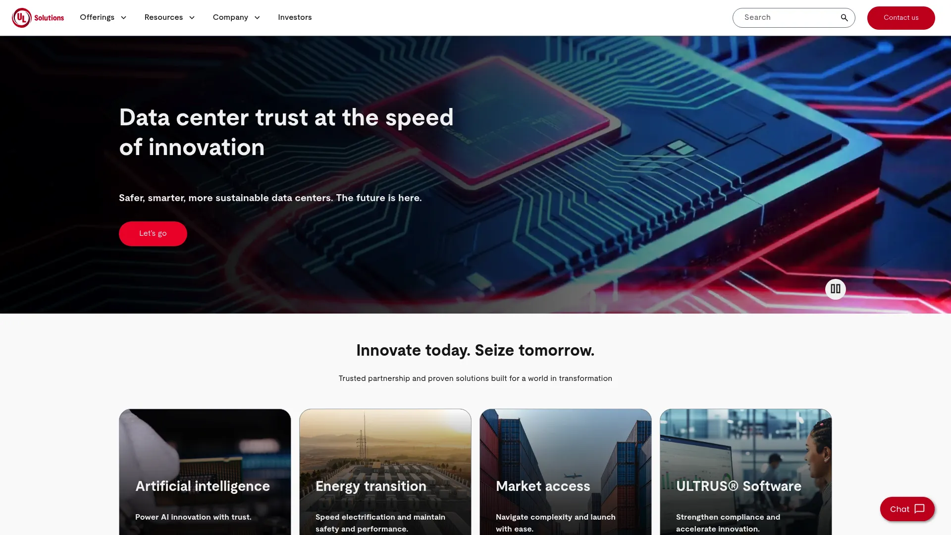 UL Solutions software homepage