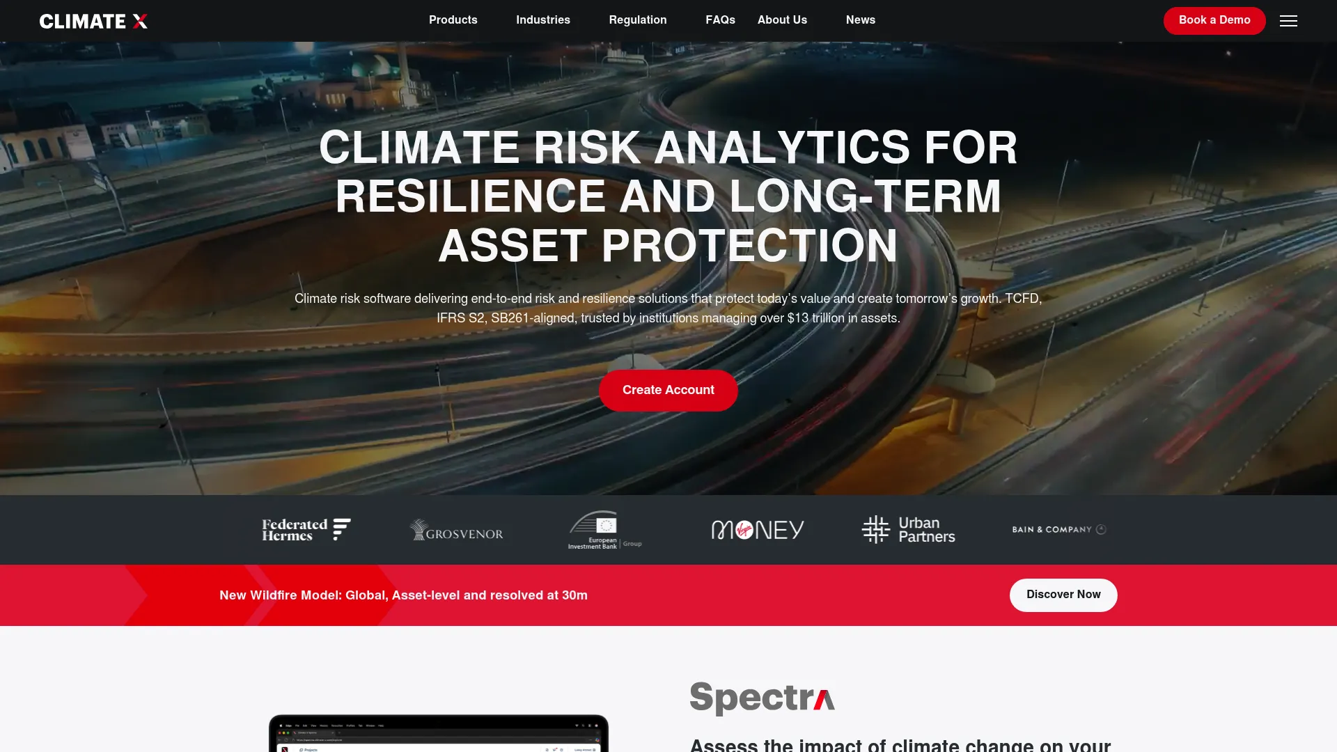 Climate X physical climate risk analytics platform