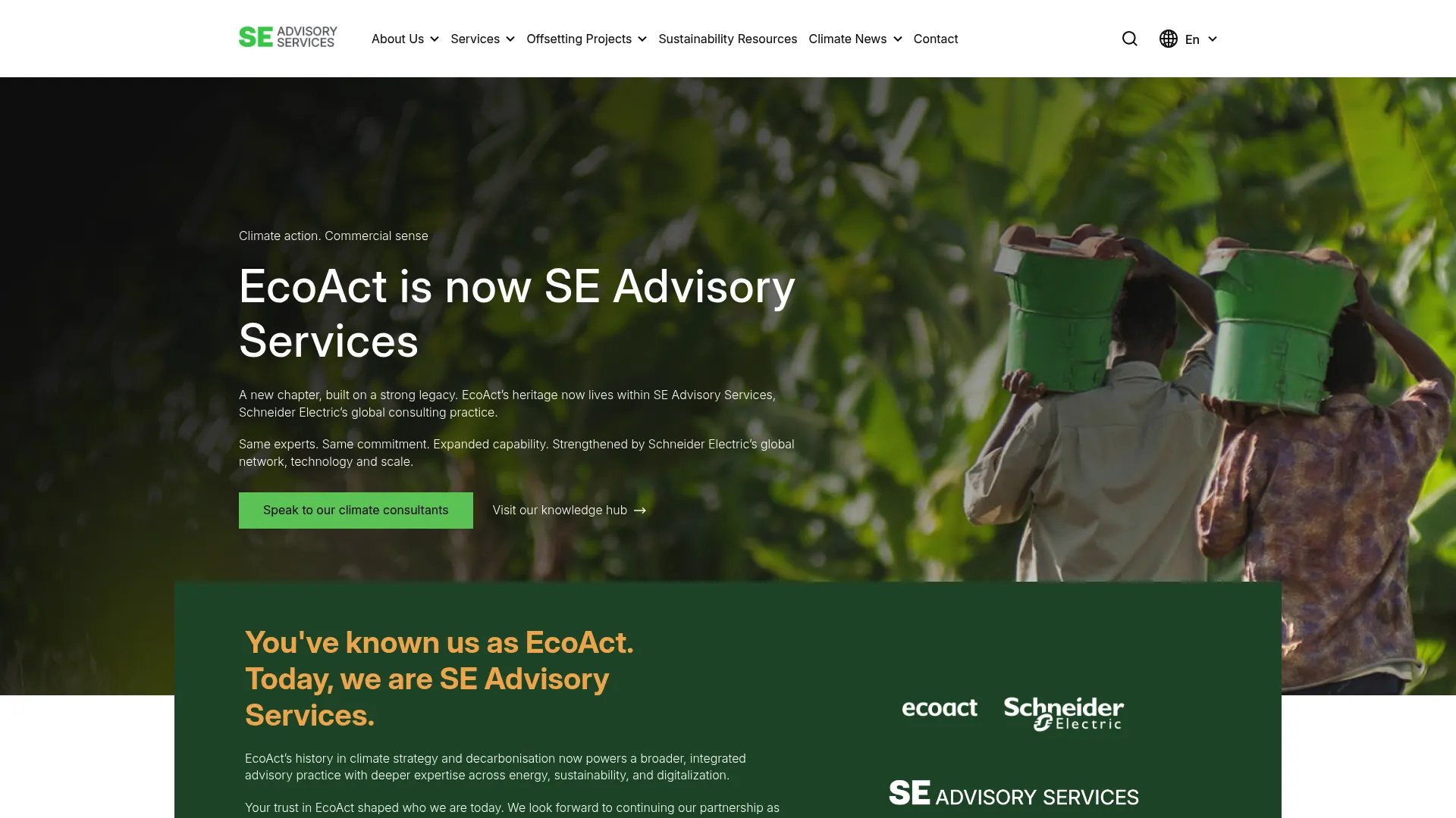 EcoAct sustainability consultancy platform