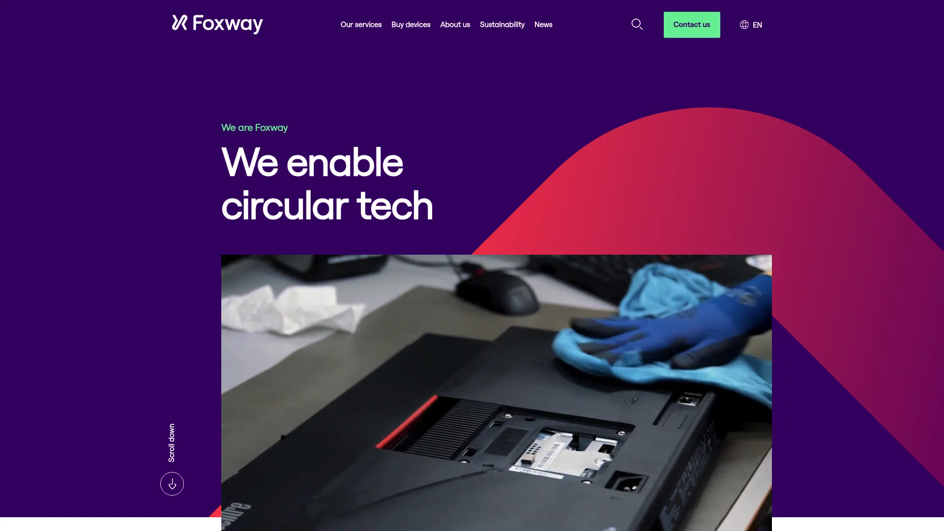 Foxway circular tech and device lifecycle services homepage