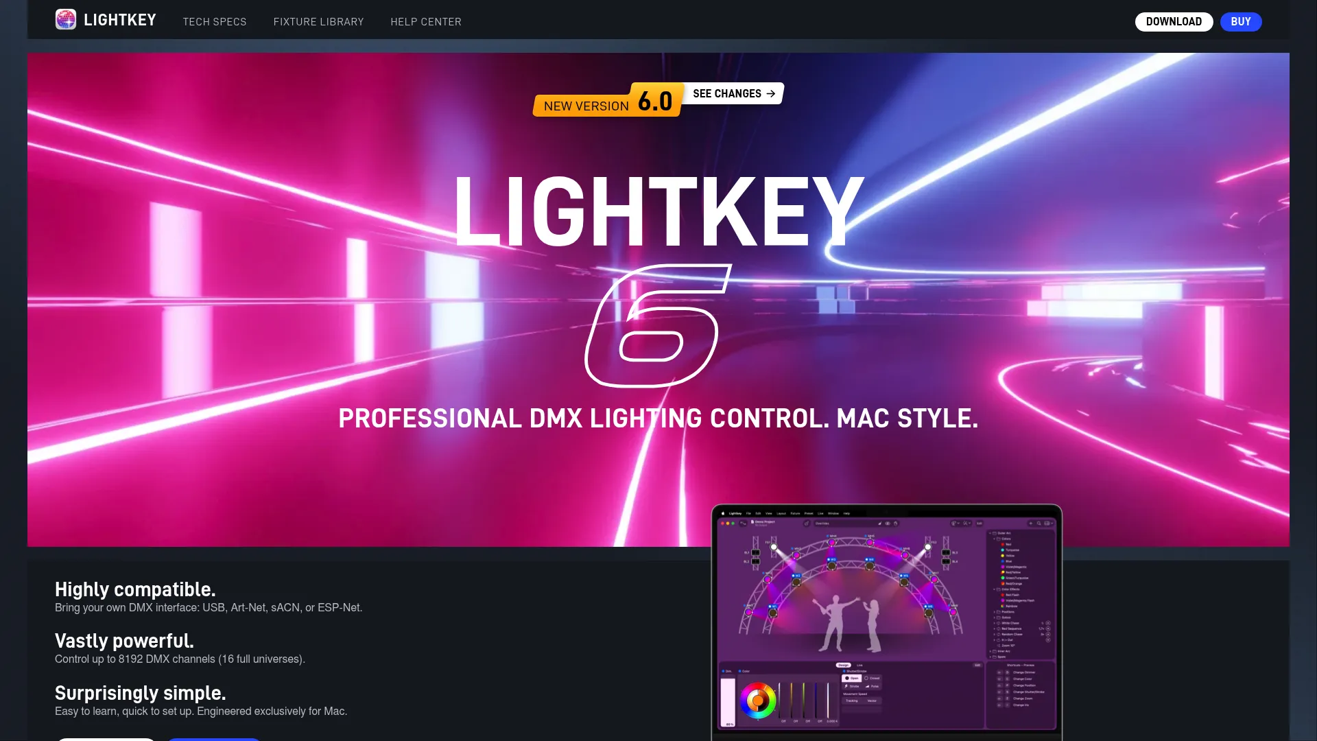 Lightkey Mac DMX lighting control interface