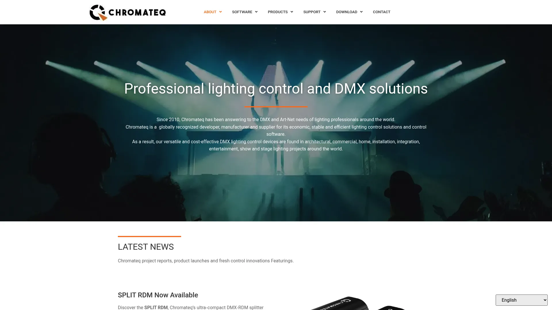 Chromateq lighting control software interface