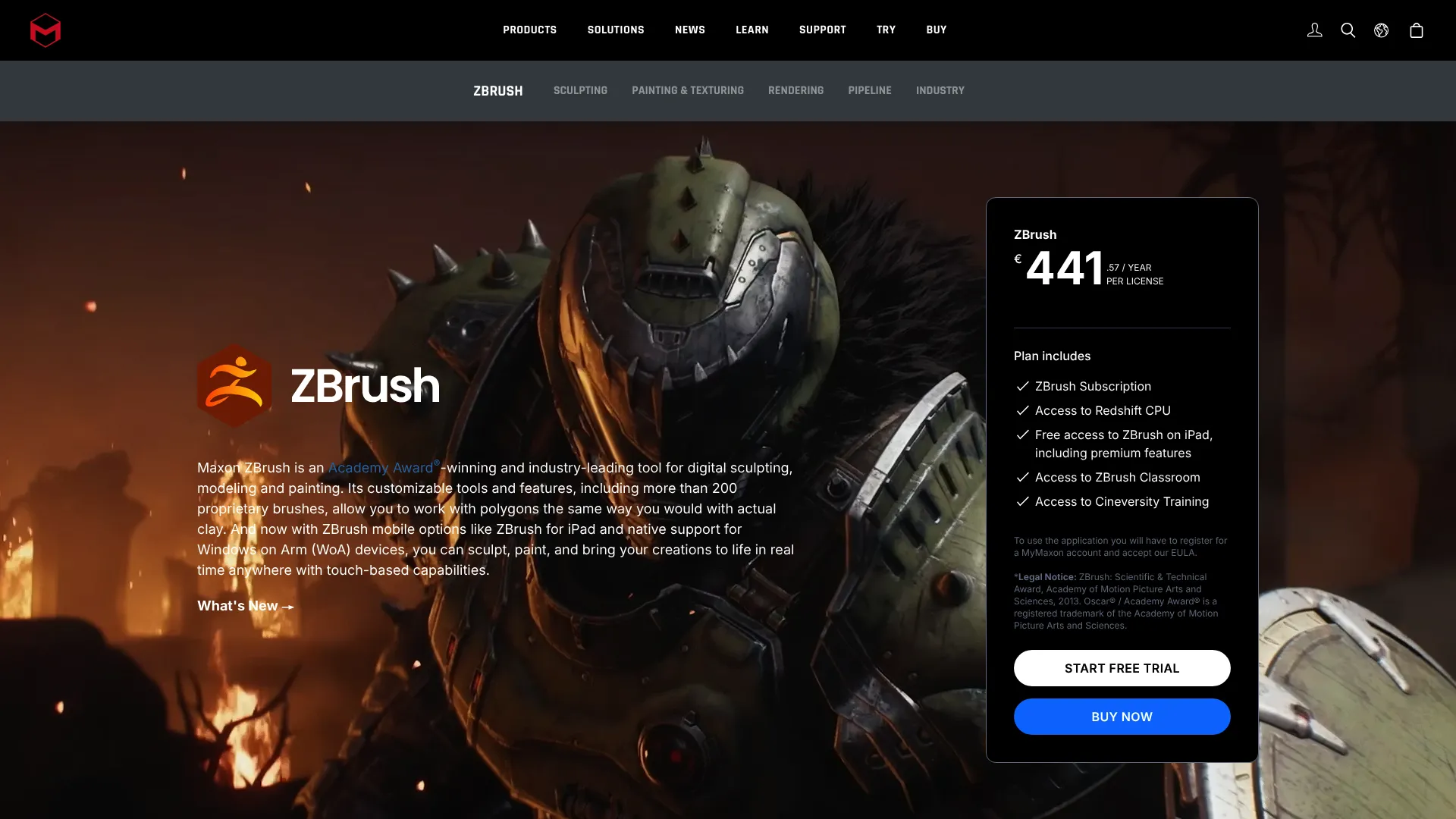 ZBrush digital sculpting software interface