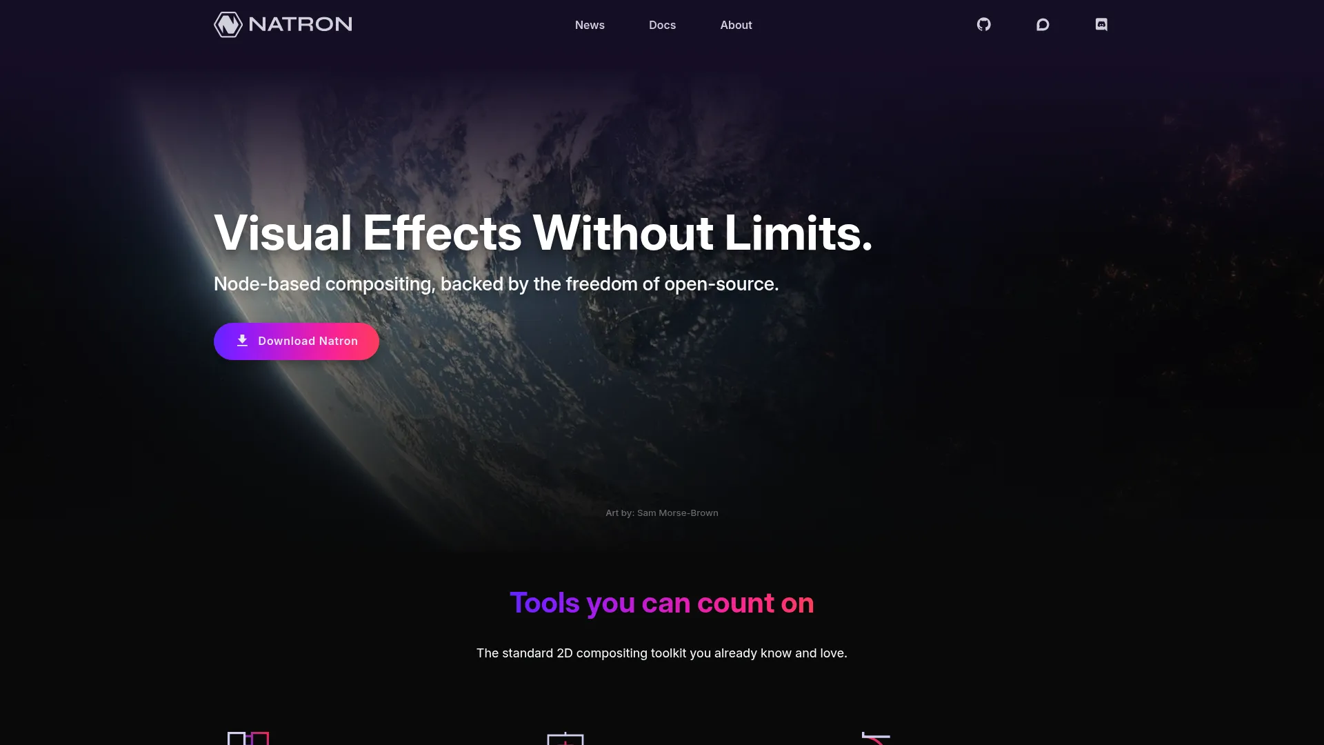 Natron open-source node-based compositing interface