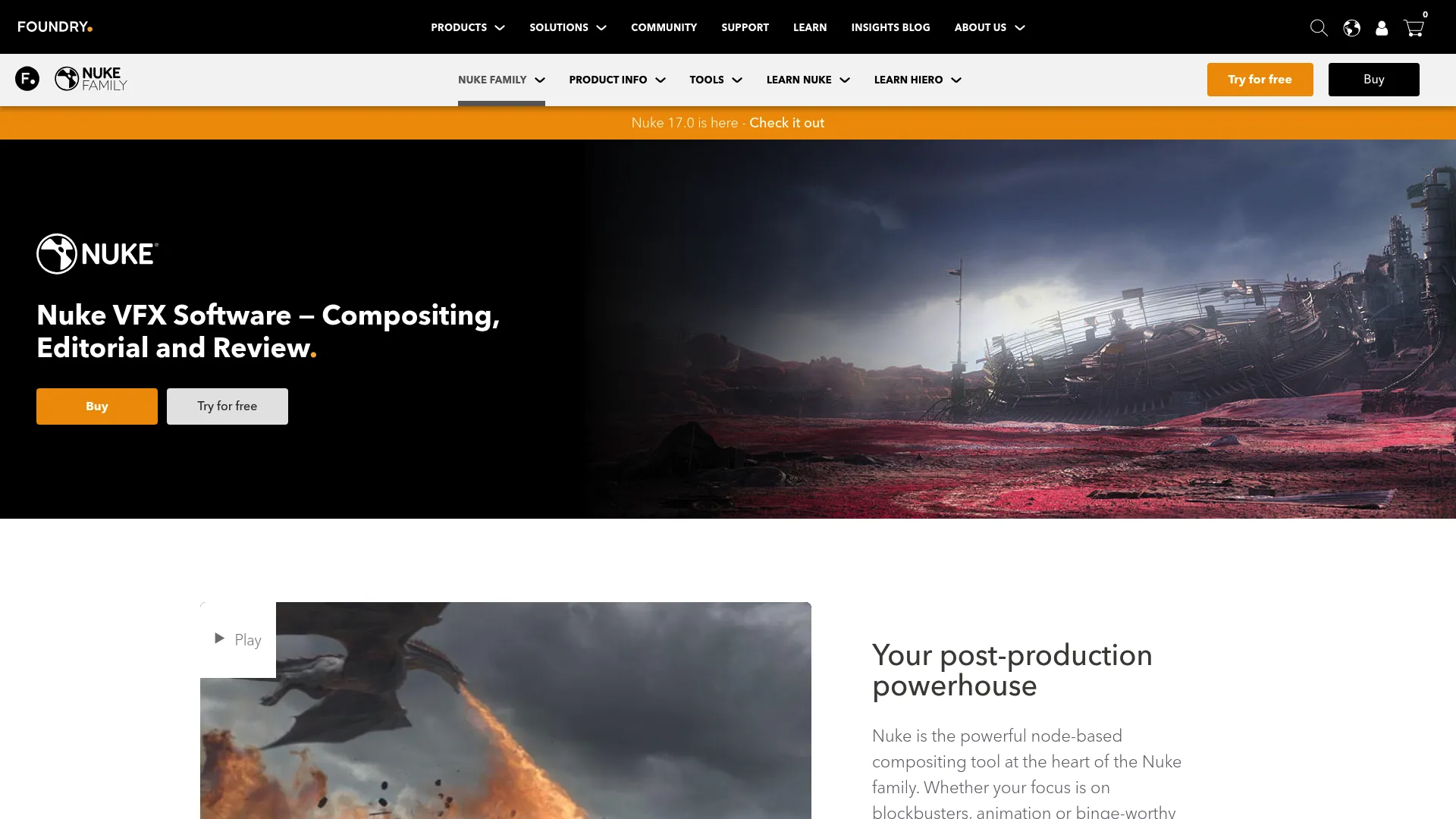 Nuke node-based compositing and VFX interface