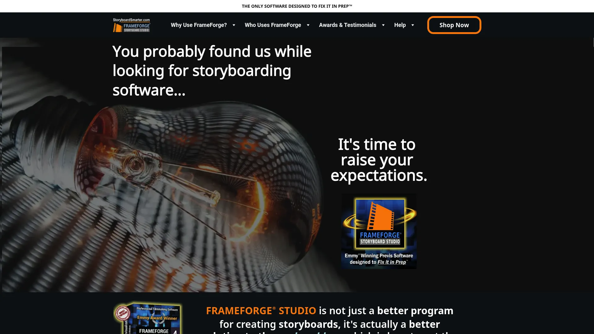 FrameForge 3D Studio storyboarding and previs interface