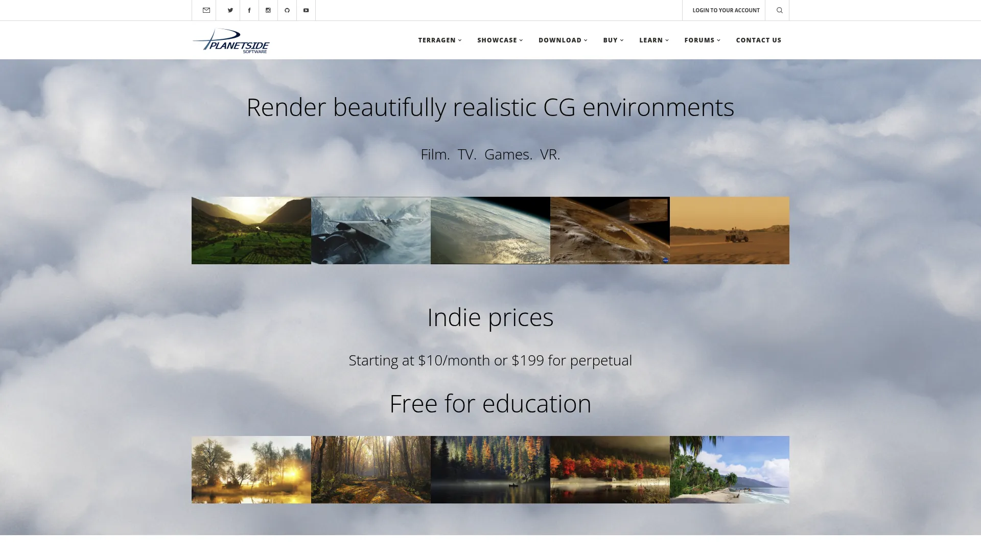Terragen photorealistic environment rendering