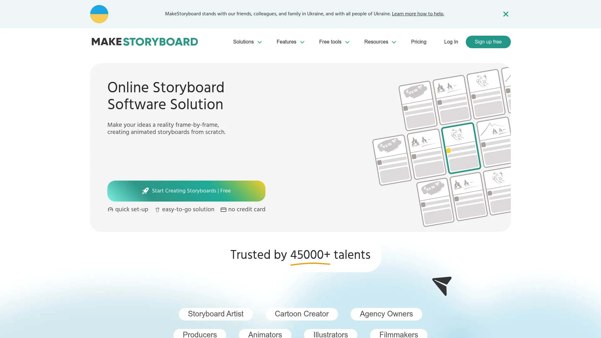MakeStoryboard online storyboarding editor