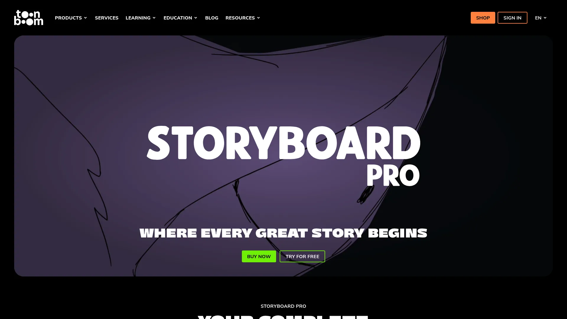 Toon Boom Storyboard Pro drawing and animatic timeline