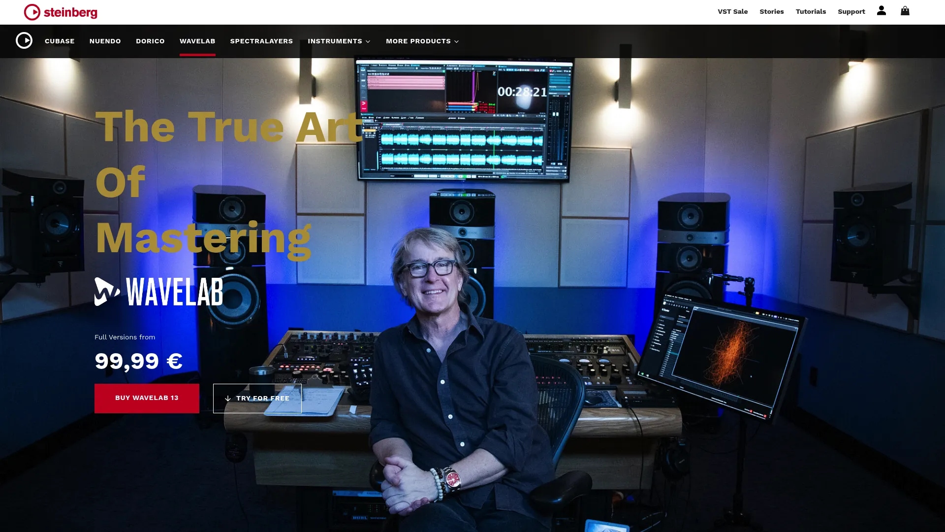 WaveLab audio mastering and editing interface from Steinberg