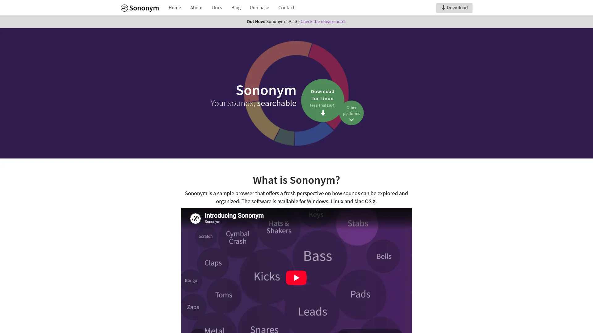 Sononym sample browser interface