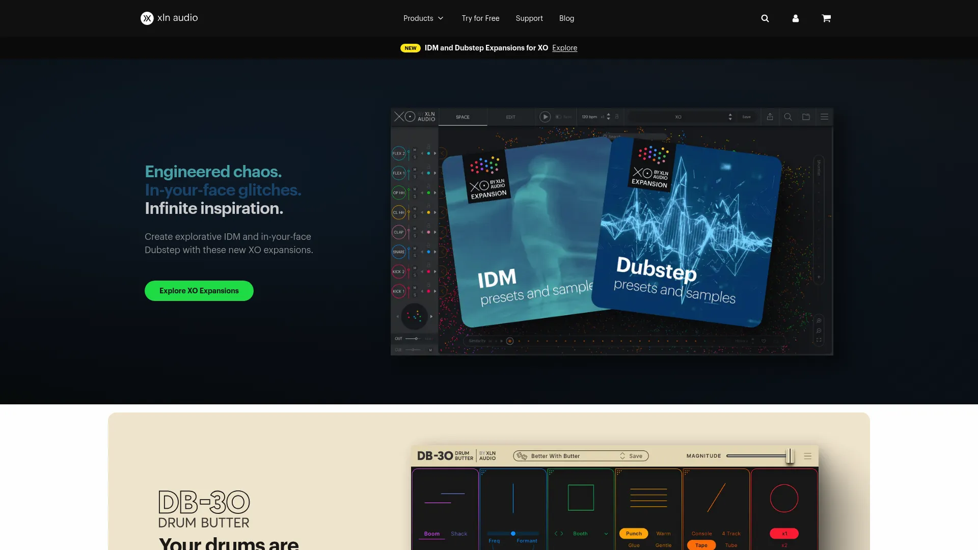 XLN XO homepage