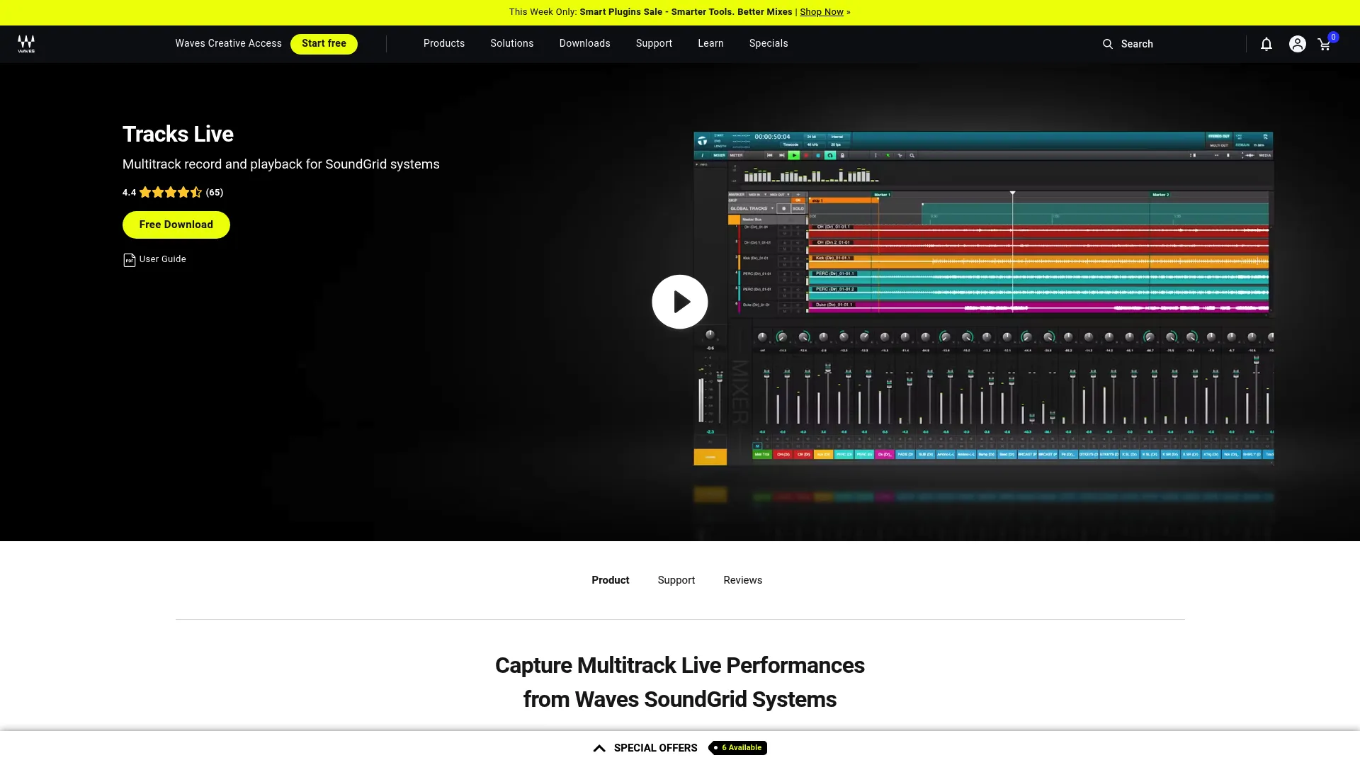 Tracks Live multitrack live recording software homepage