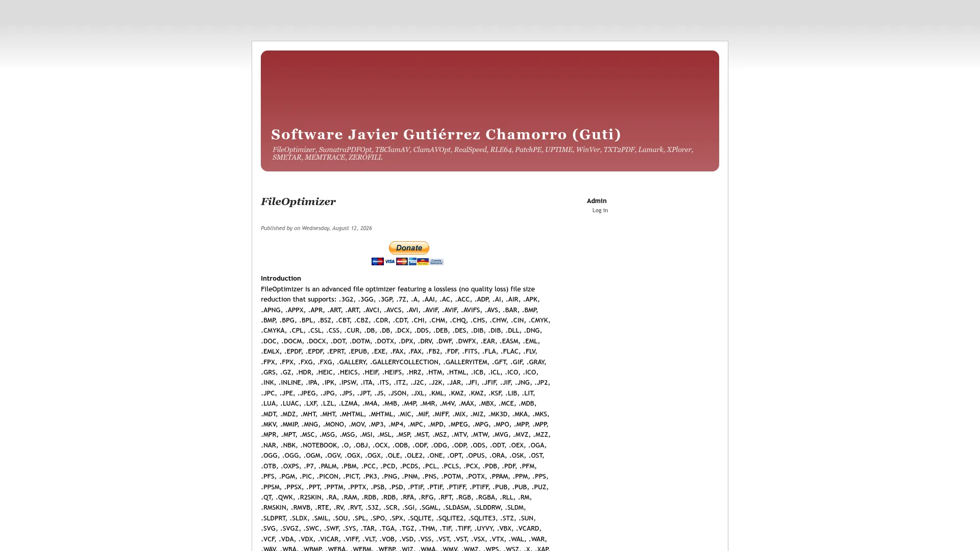 FileOptimizer Windows file optimization tool