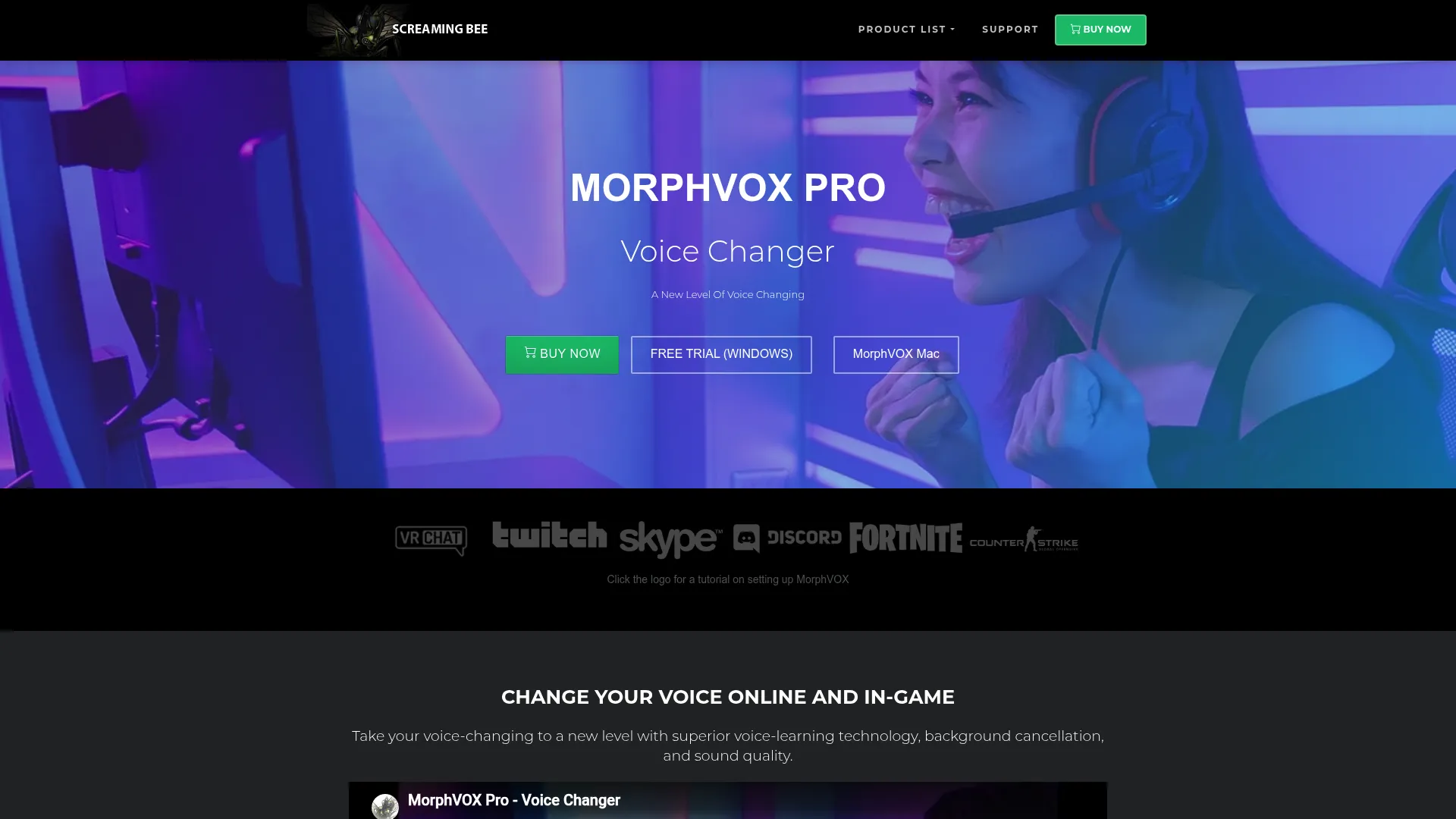 MorphVOX voice changer software from Screaming Bee