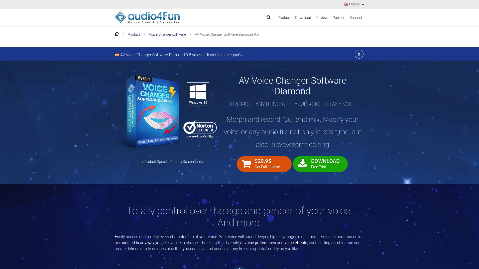 AV Voice Changer Software from Audio4fun