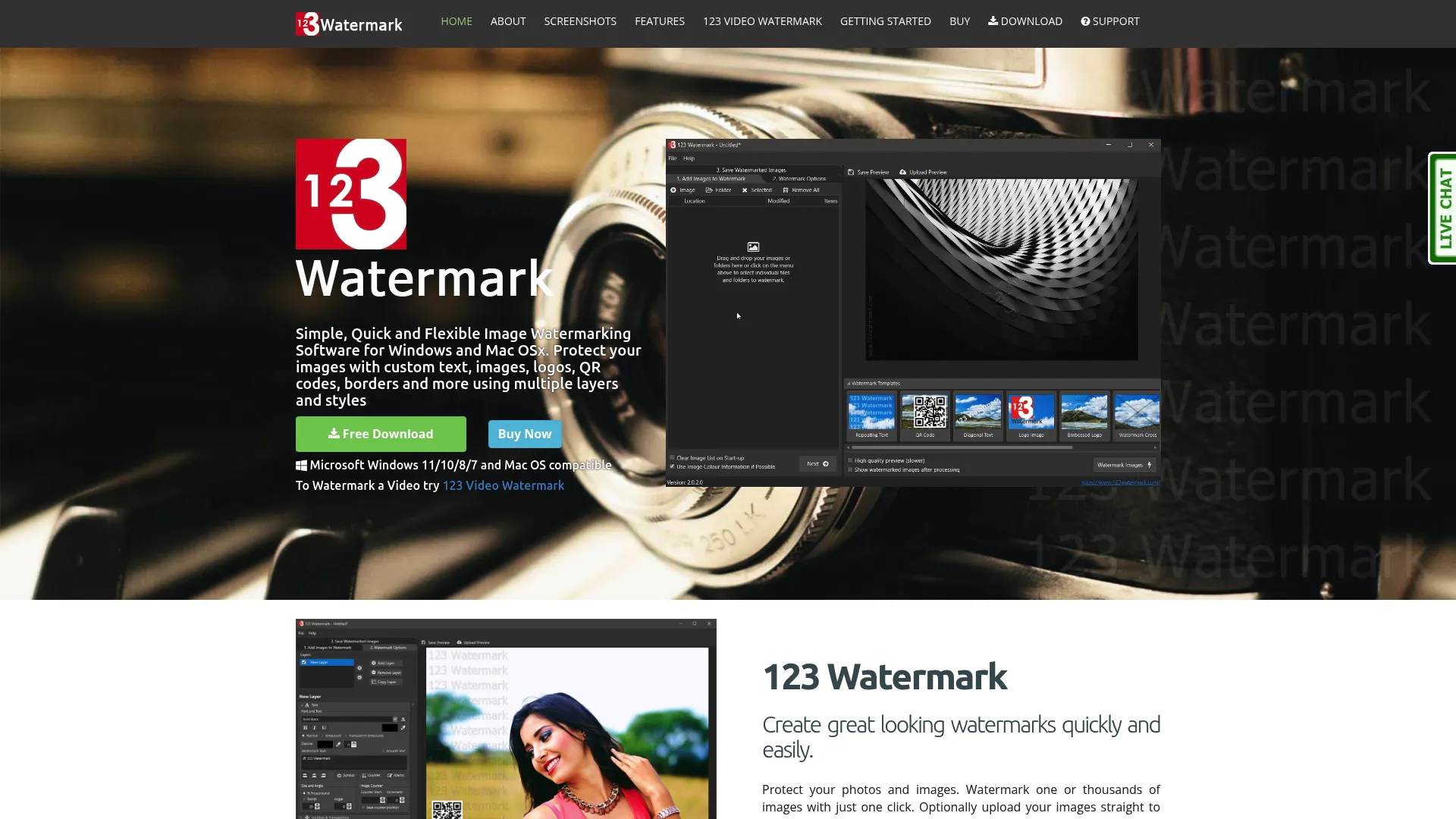 123 Watermark desktop software for batch watermarking on Windows and Mac