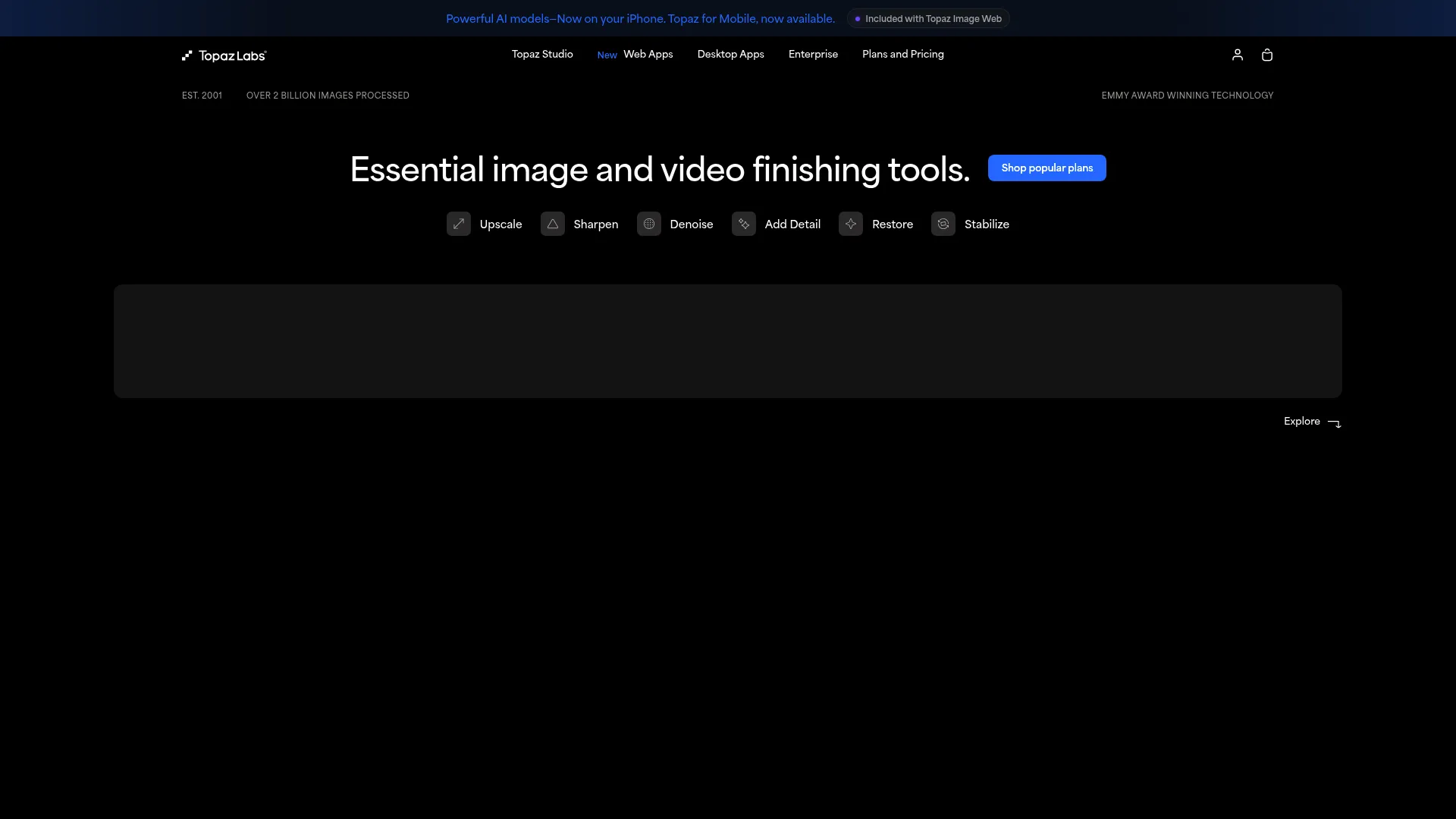 Topaz Labs homepage