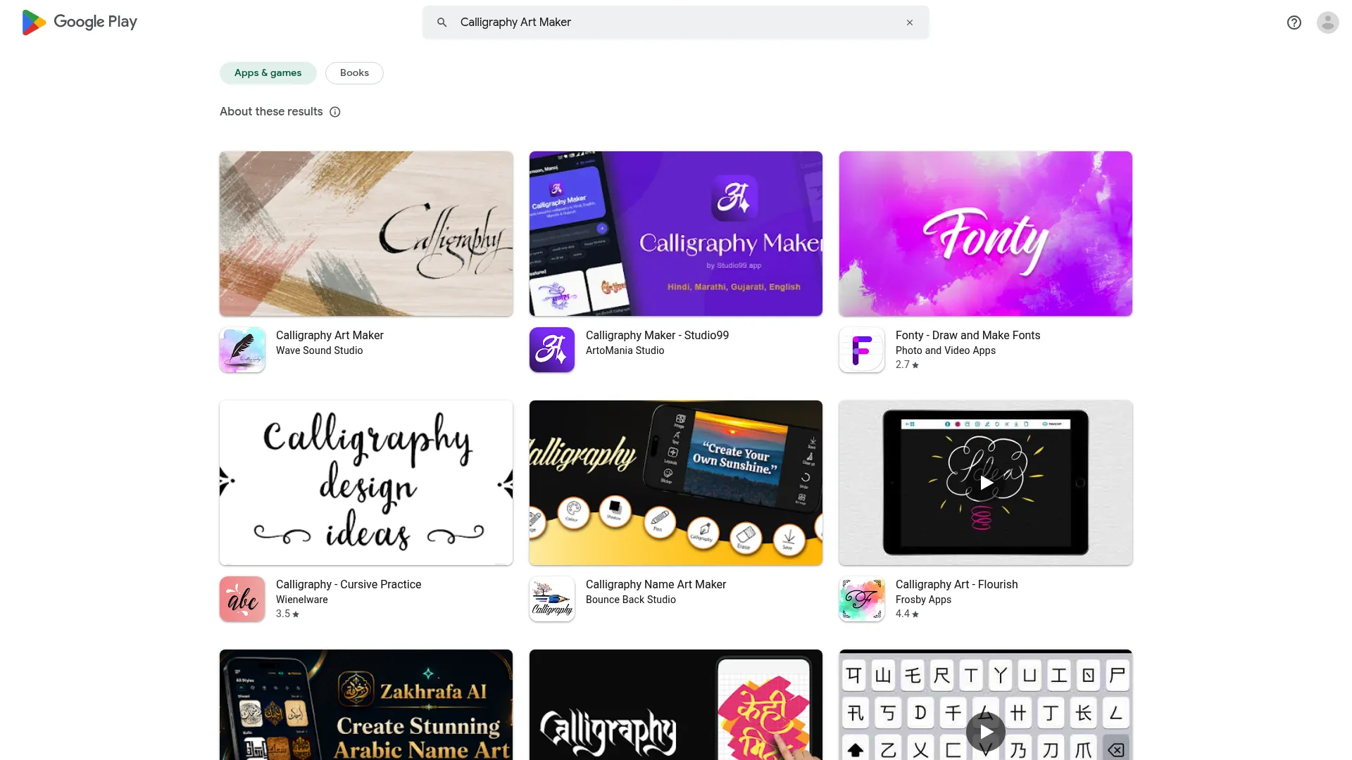 Calligraphy Art Maker Android app on Google Play