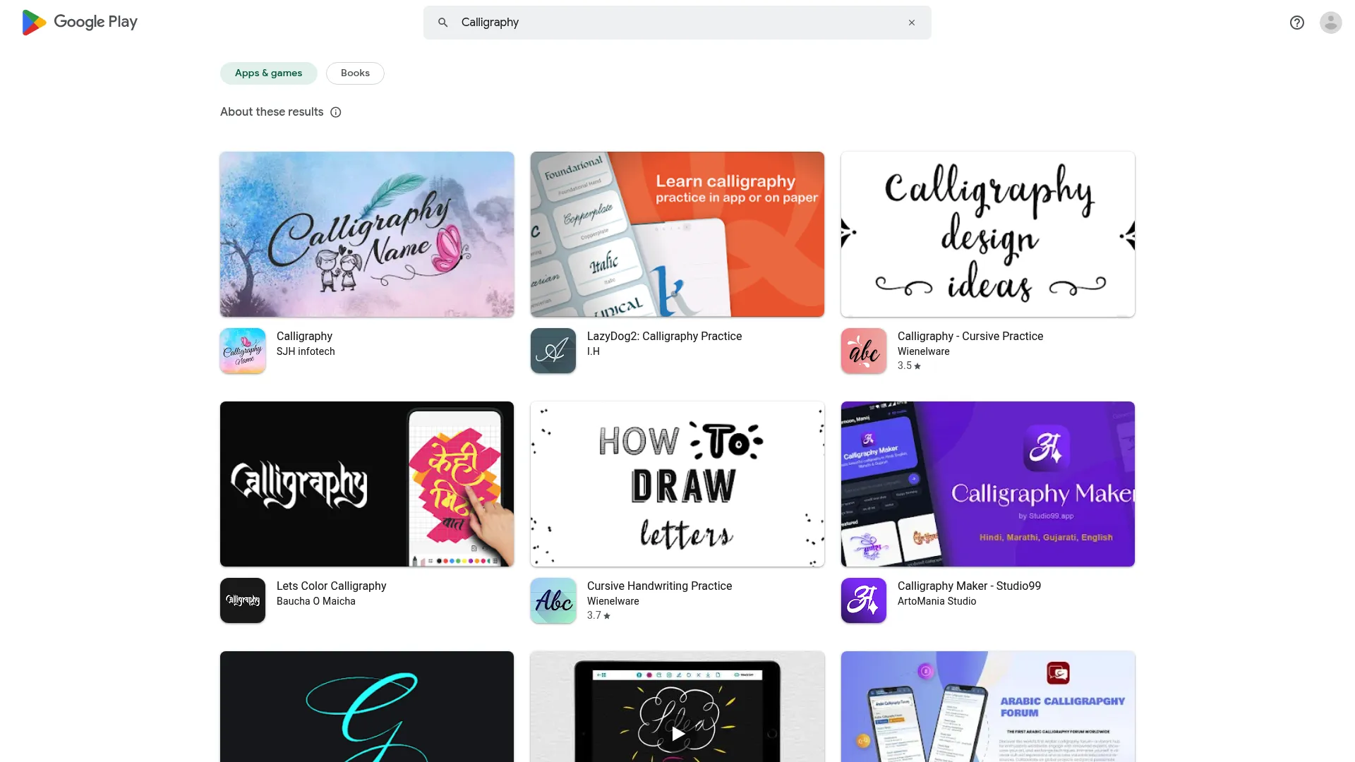 Calligraphy text-art app on Google Play