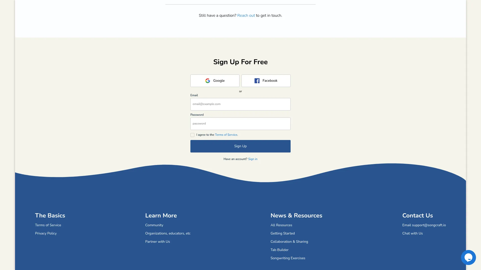 Songcraft collaborative songwriting workspace homepage