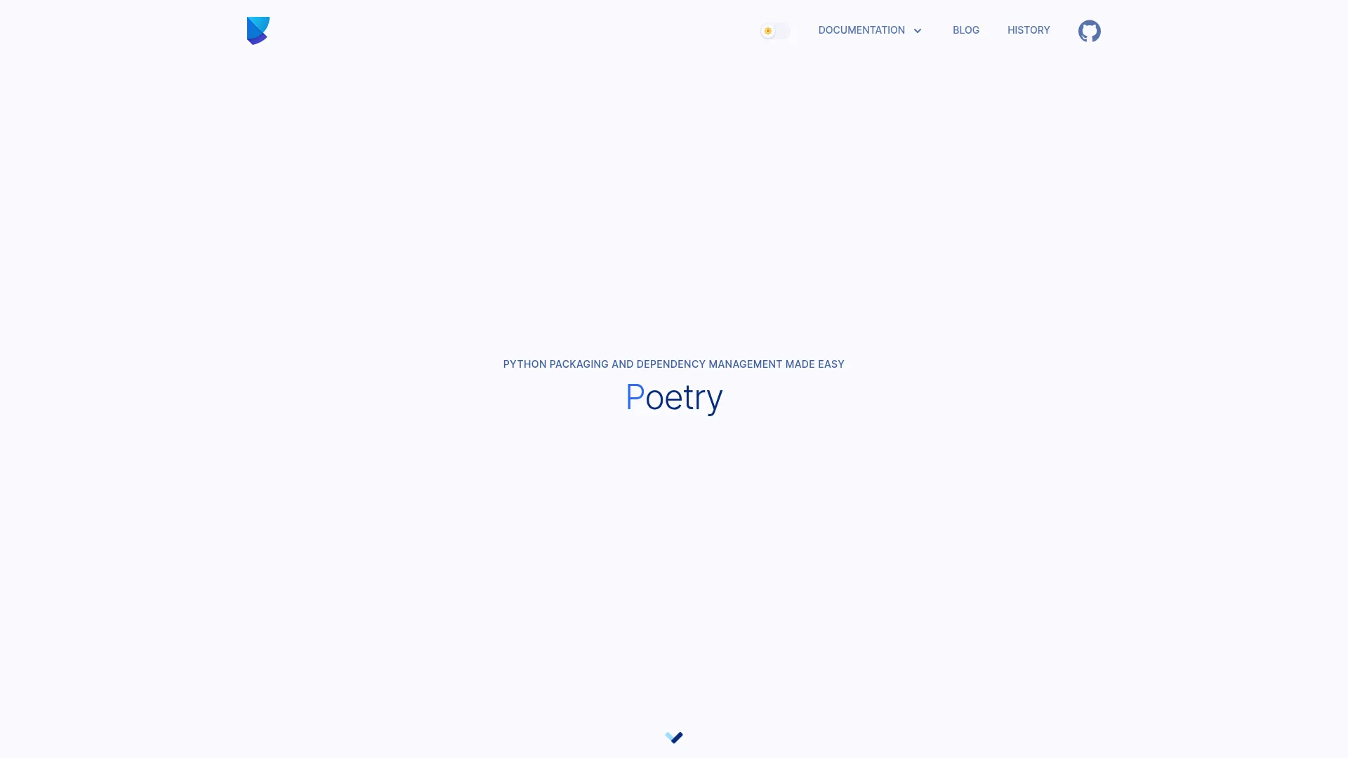 Poetry Python dependency management and packaging homepage