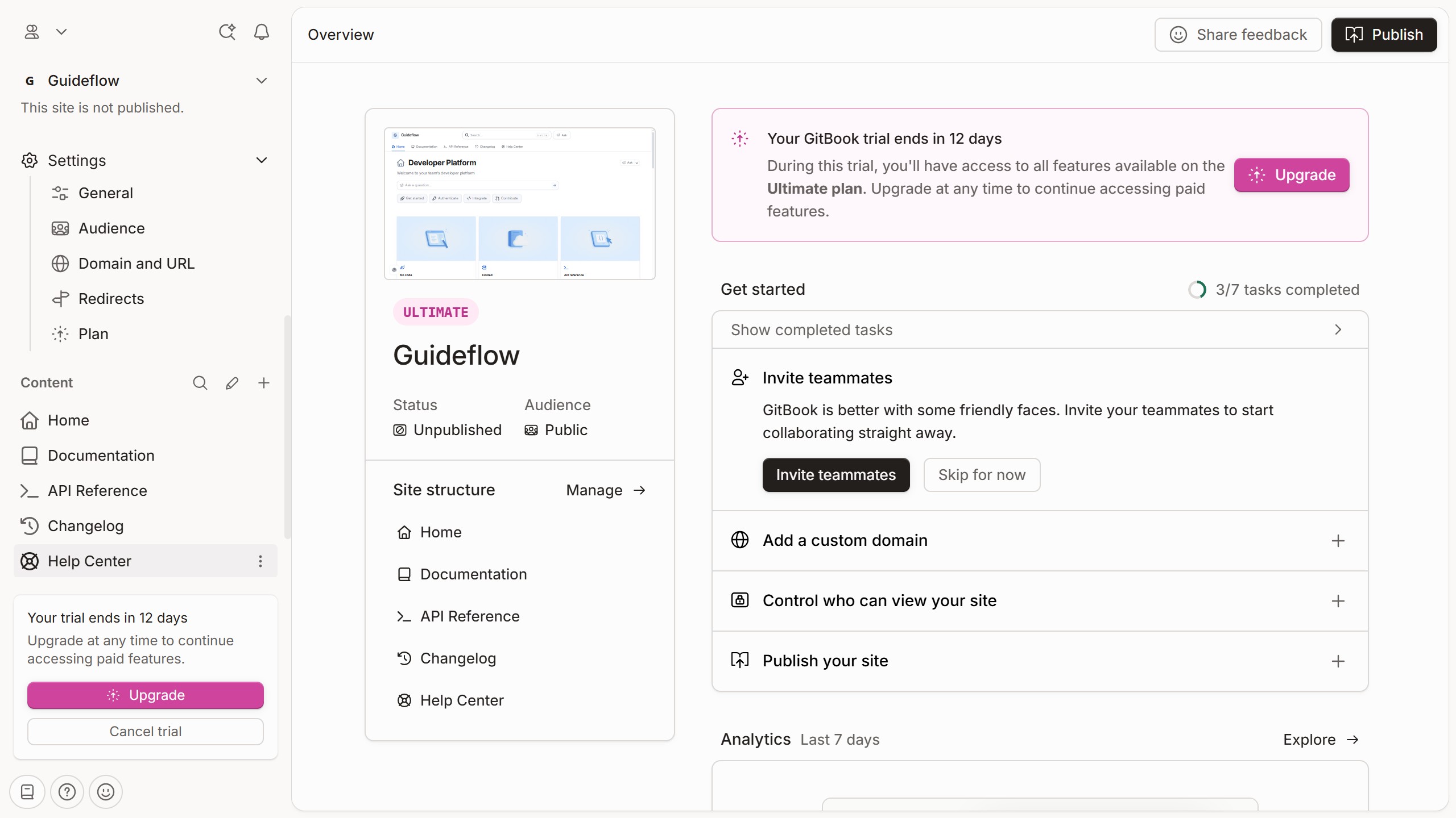 How to add a text field in a help center category in Gitbook