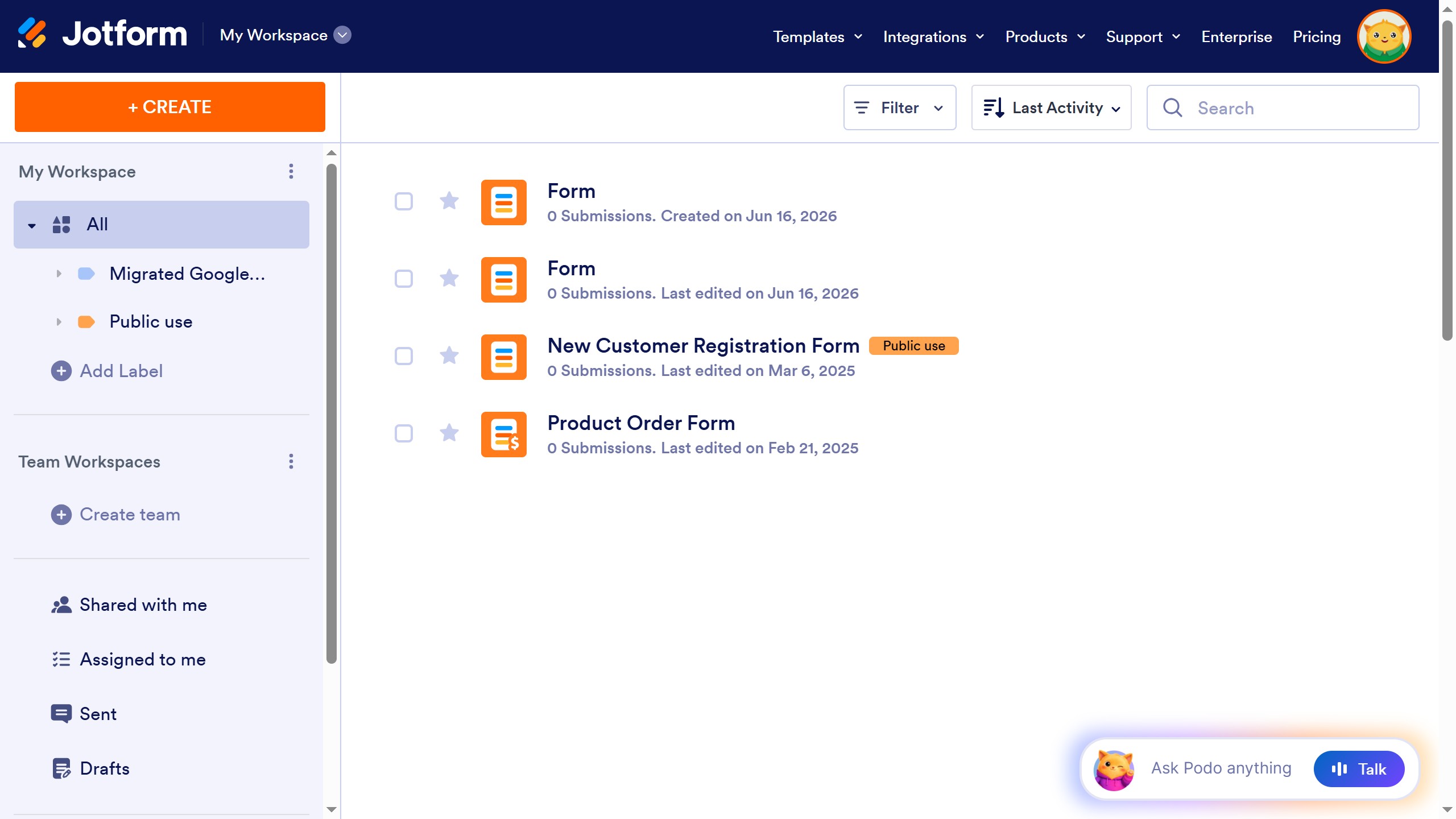 How to rename a registration form in Jotform