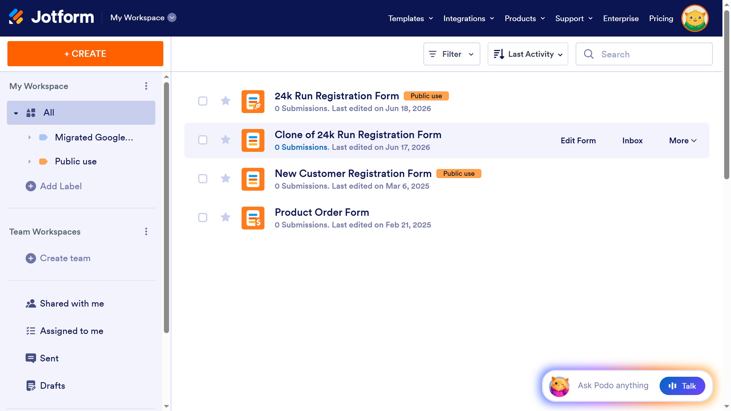 How to exclude suffix in the full name field in a registration form in Jotform