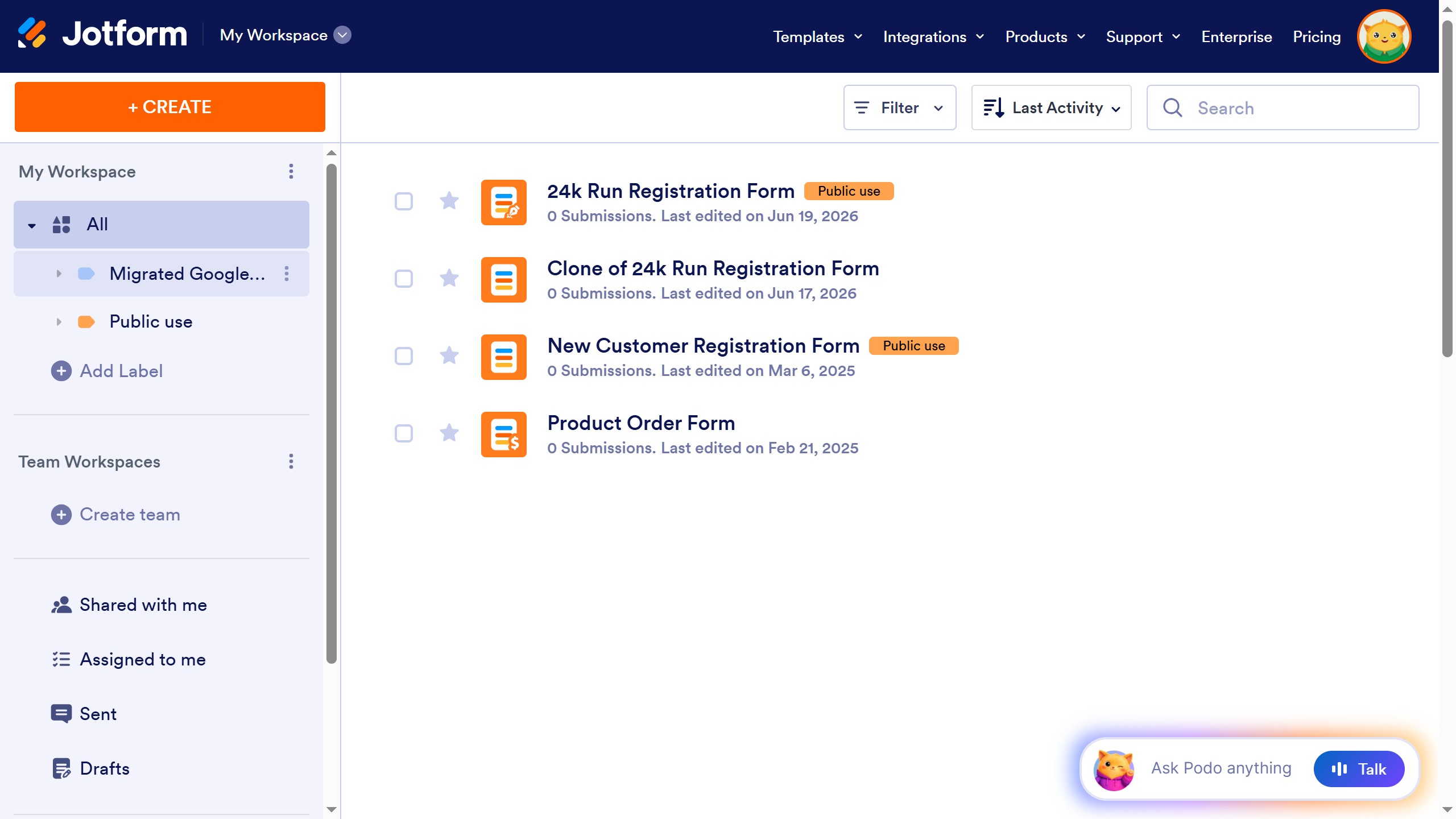 How to set email alignment in a registration form in Jotform