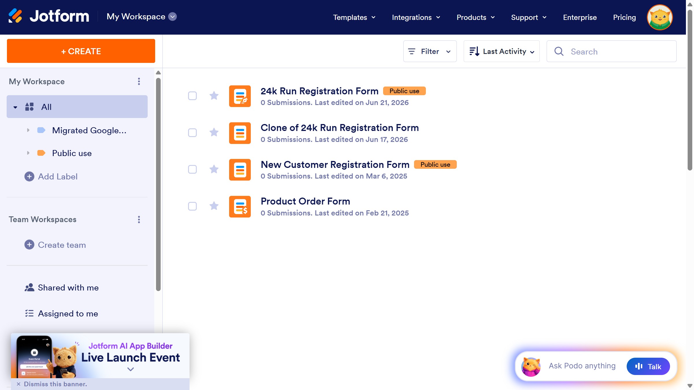 How to set selection limit in a multiple choice field in a registration form in Jotform