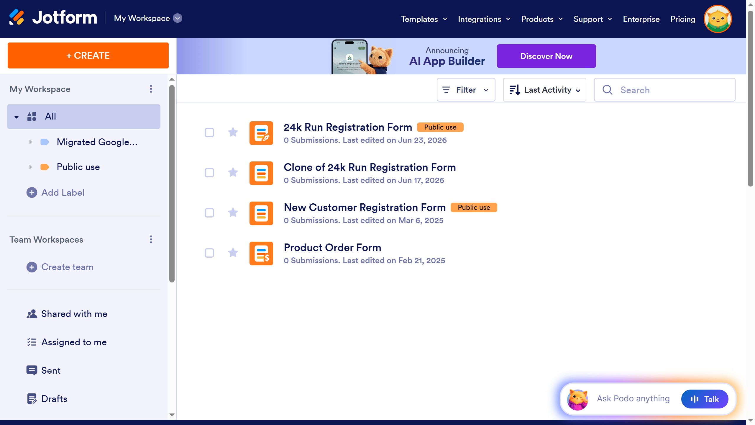How to remove submit button image in a registration form in Jotform
