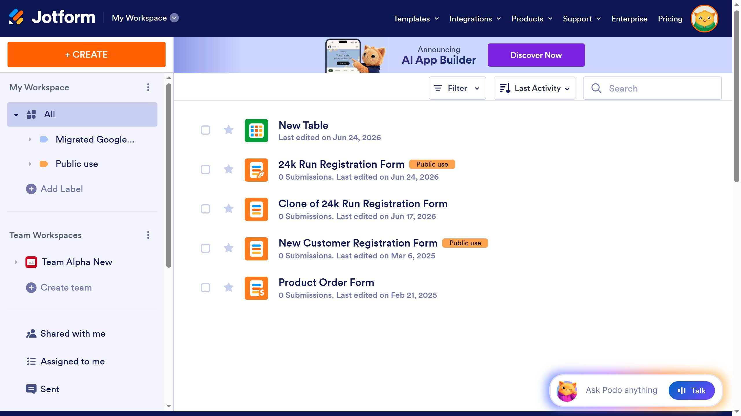 How to unlock all data in column in a data table in Jotform