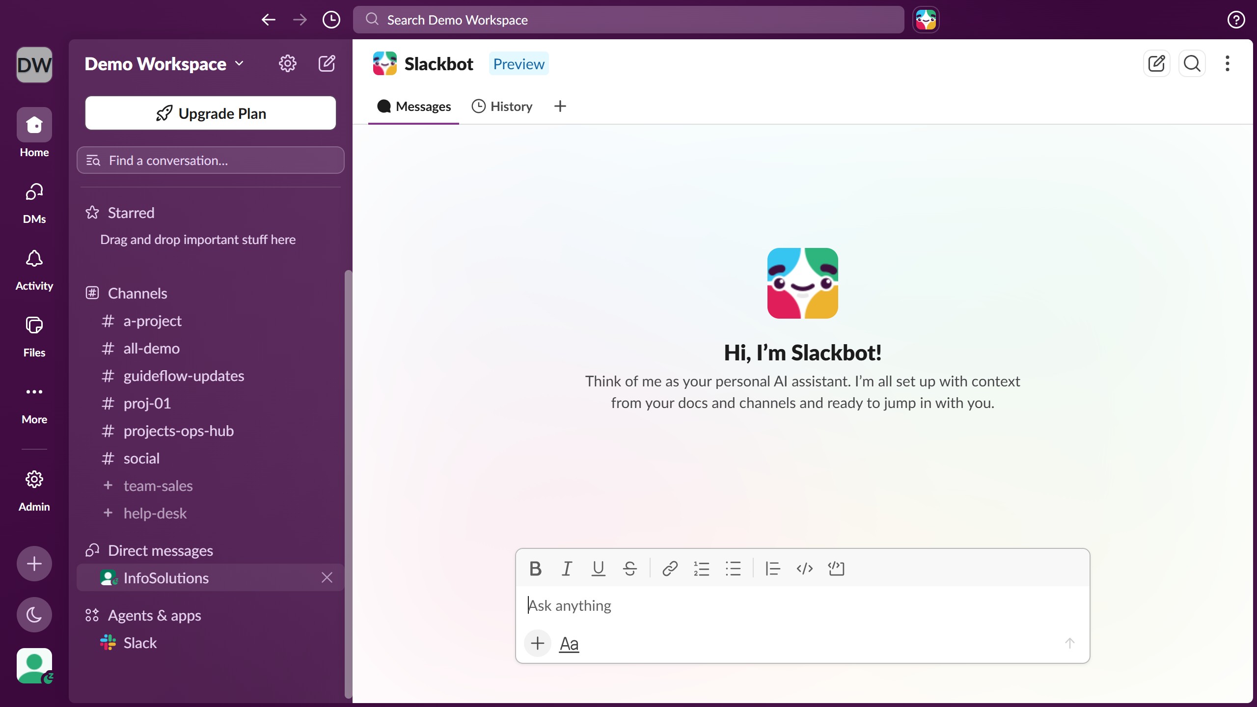 How to send a direct message in Slack