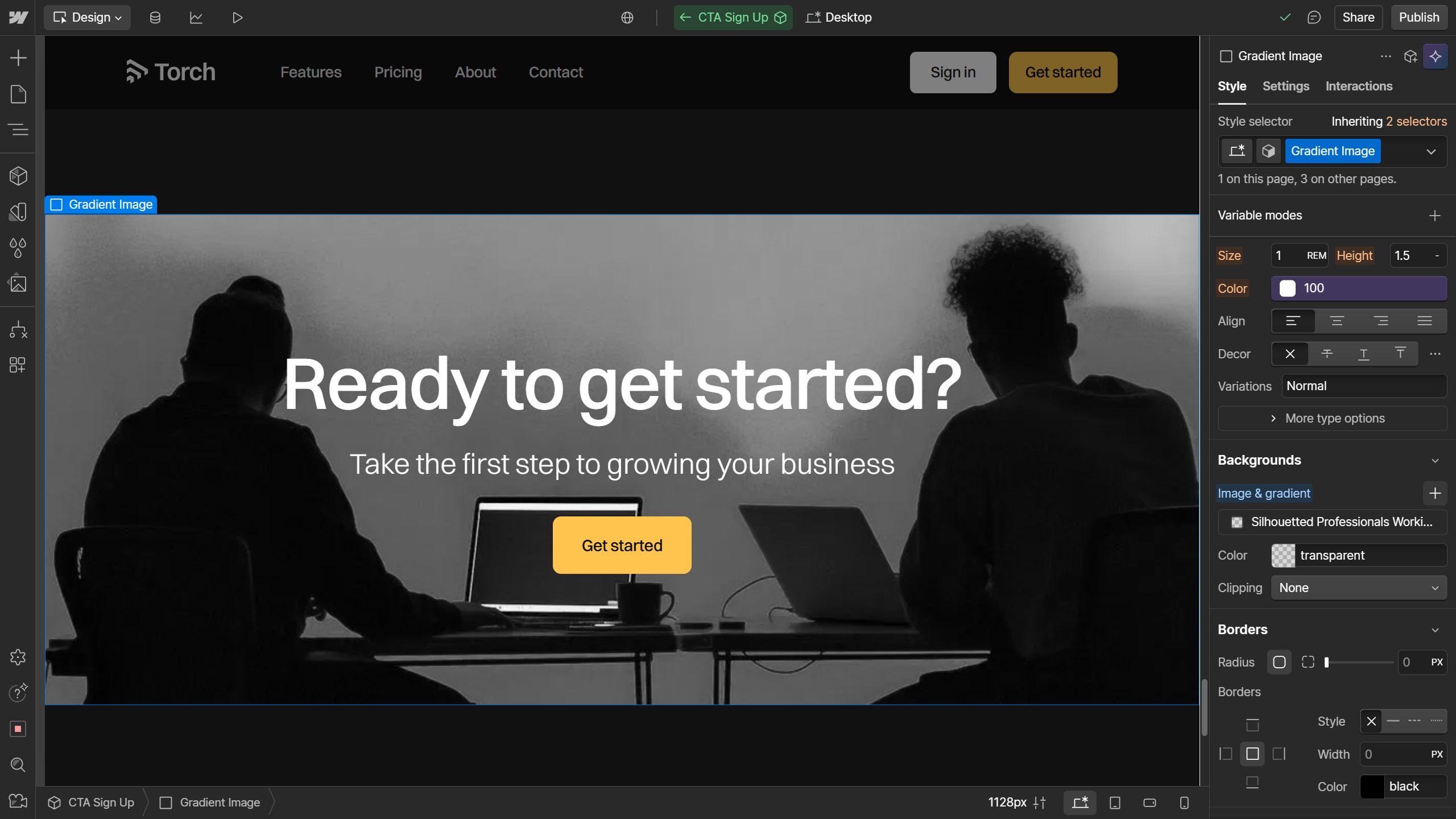 How to put text over an image in Webflow?