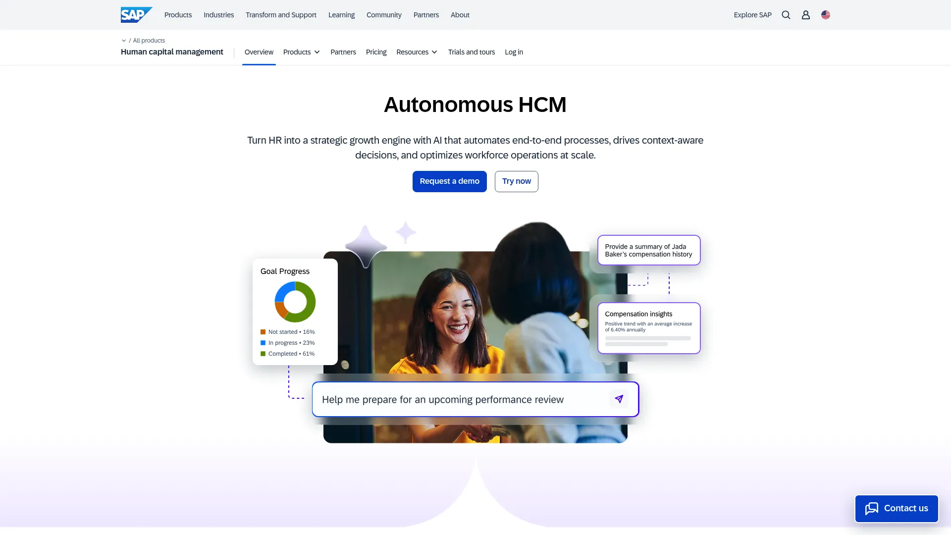 SAP SuccessFactors HCM homepage