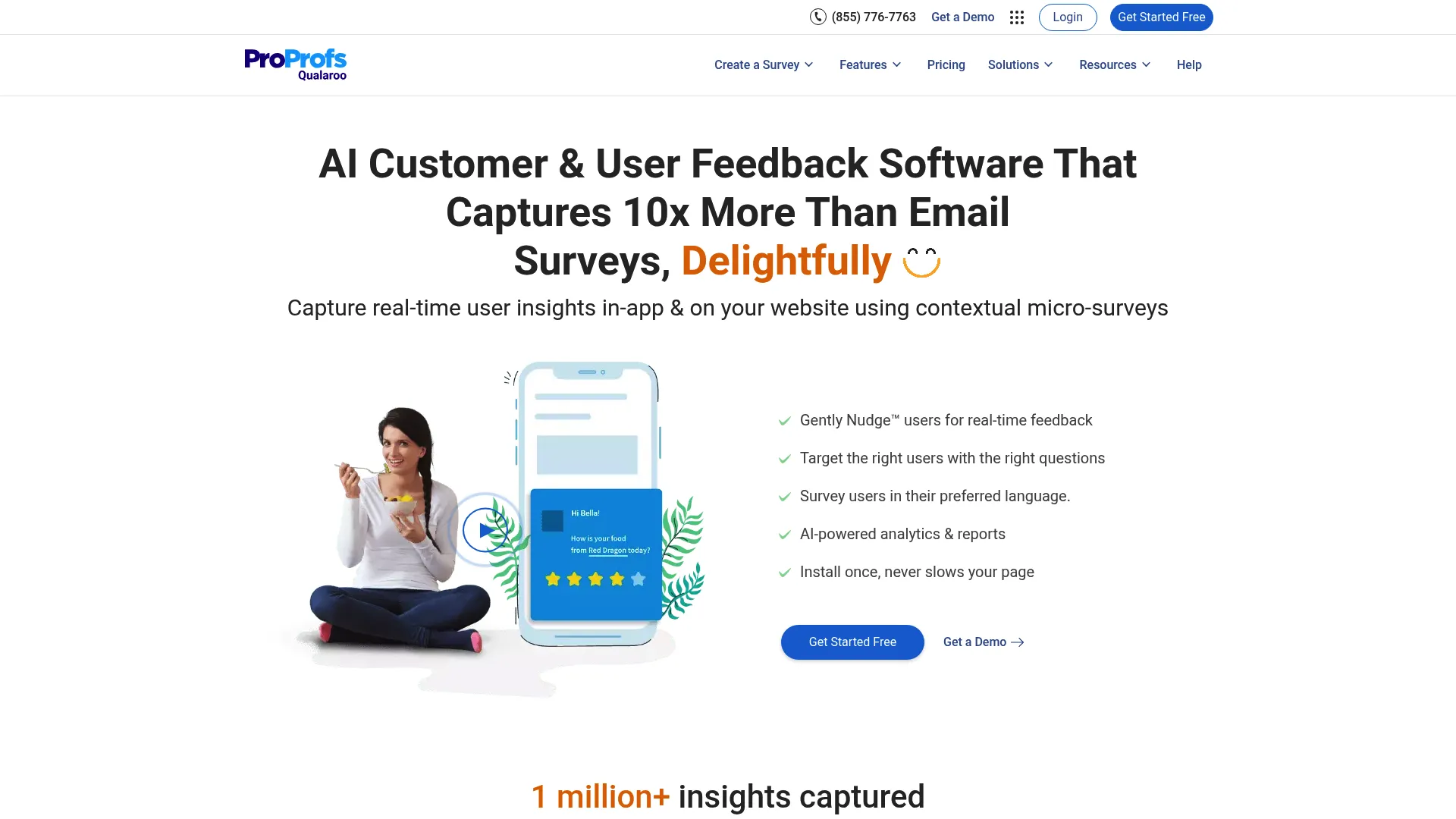Qualaroo homepage screenshot