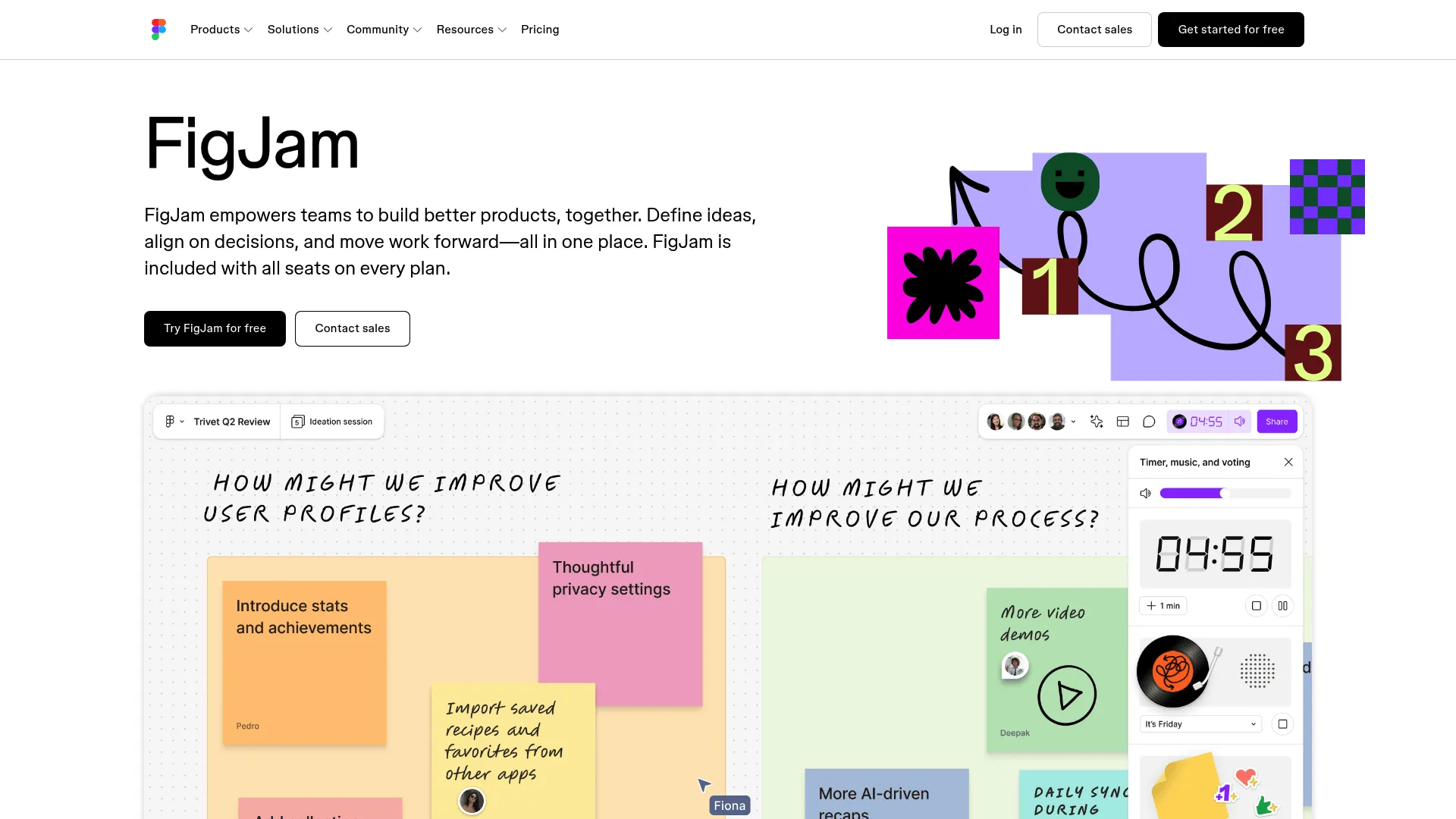 FigJam online whiteboard for product and design teams homepage