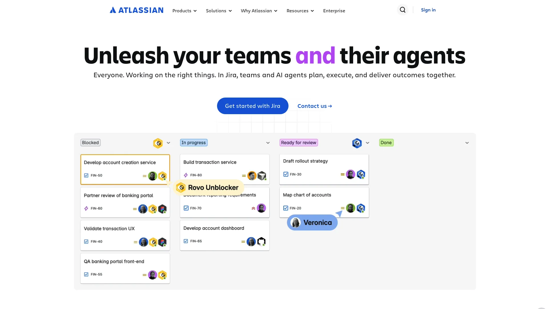 Atlassian homepage screenshot