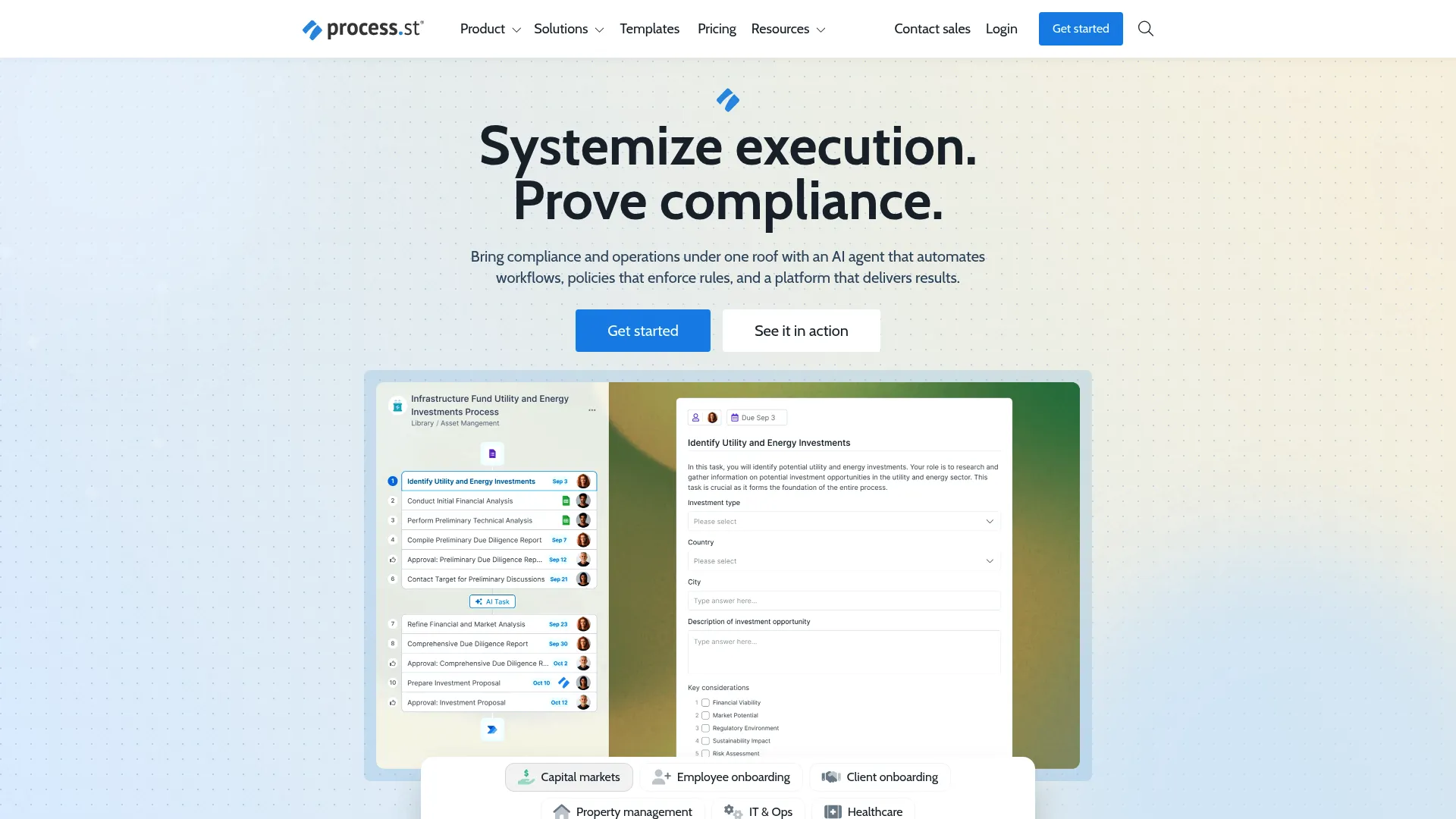 Process Street homepage screenshot