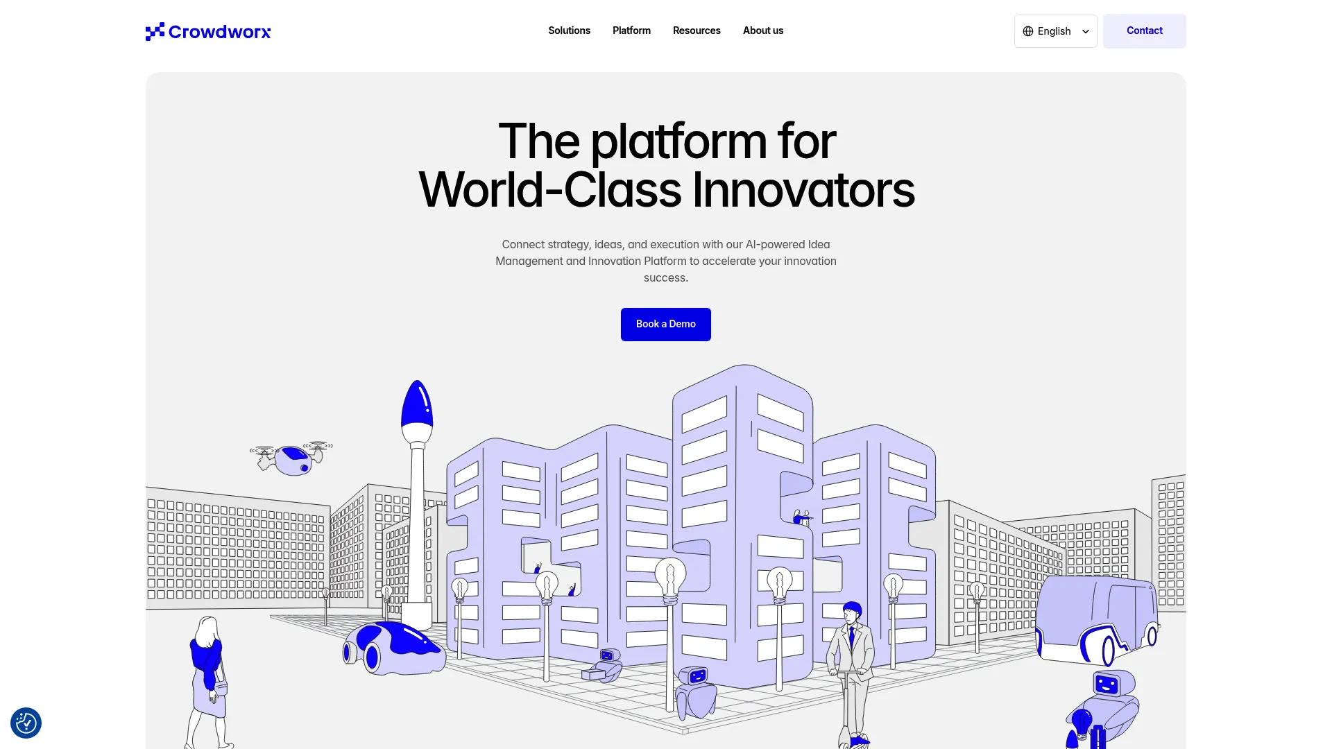 Crowdworx enterprise AI-powered innovation and idea management platform screenshot