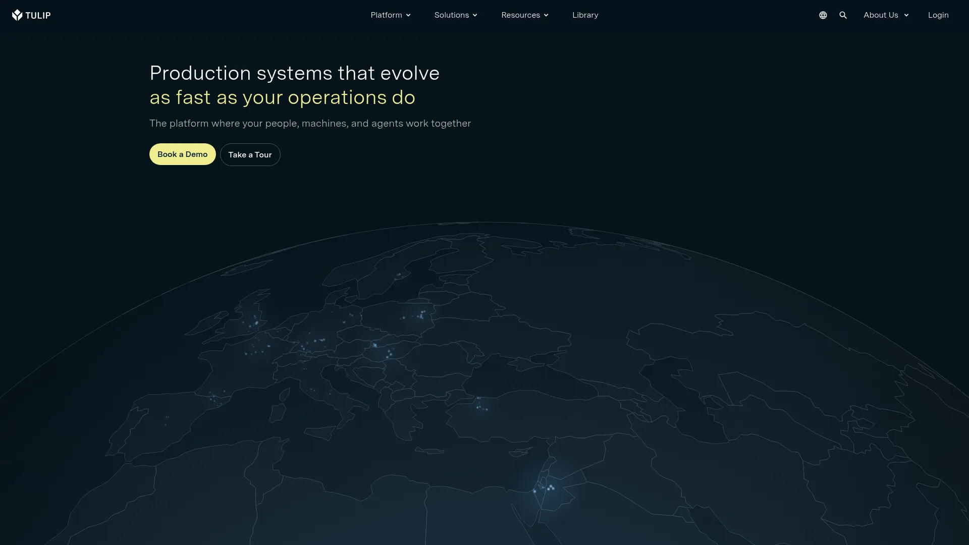 Tulip frontline operations platform homepage