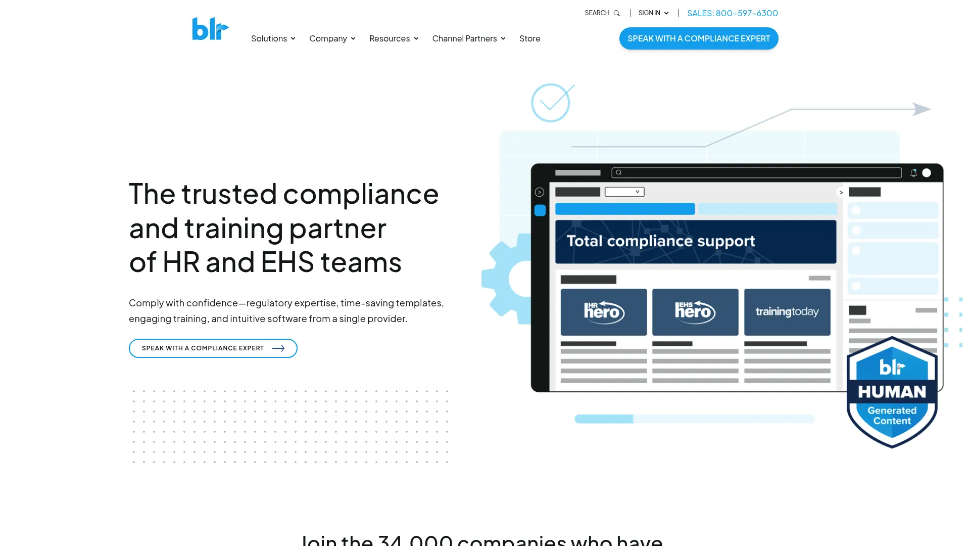 BLR Employee Handbook Builder homepage screenshot